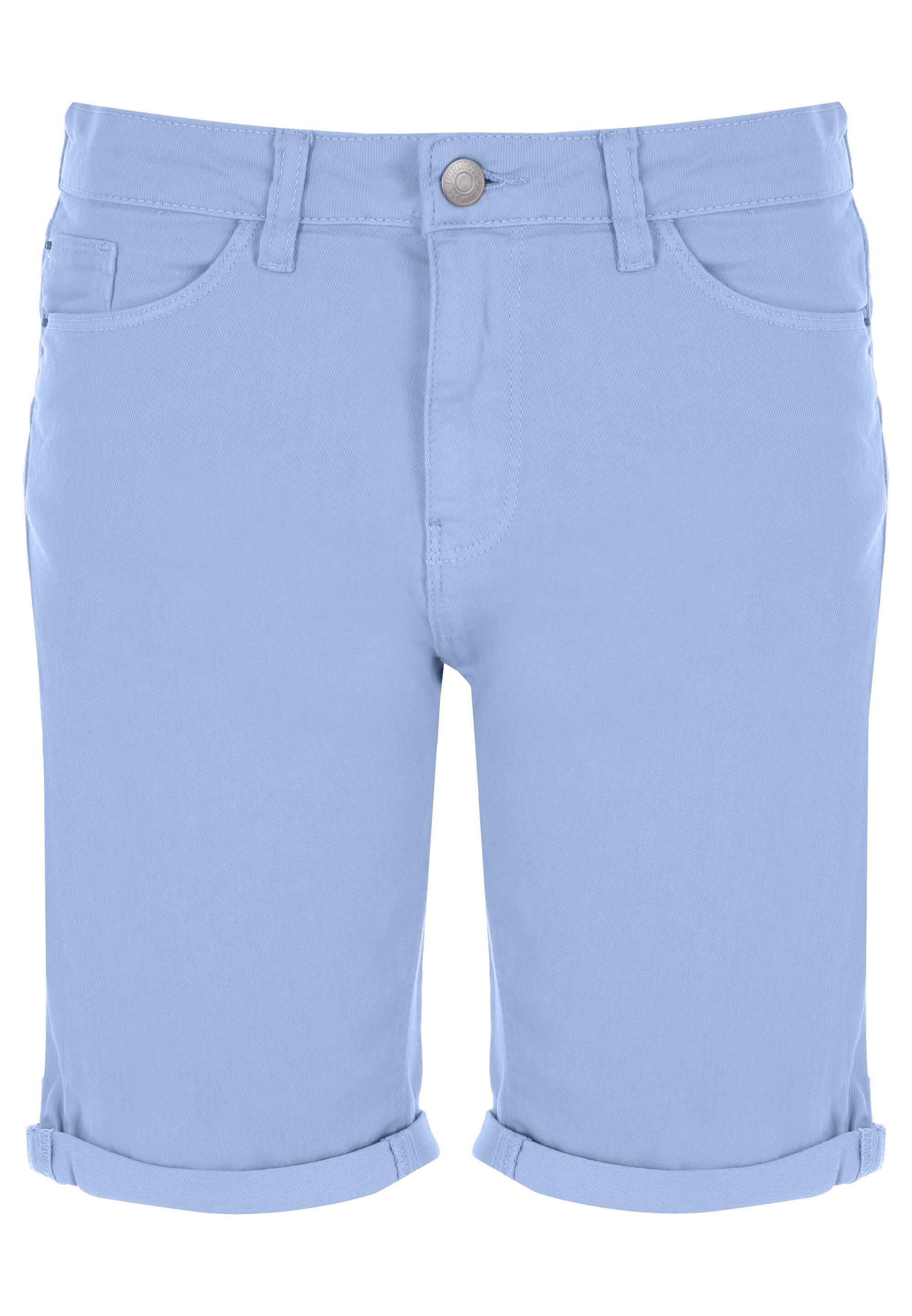Womens Blue Plain Denim Cycle Shorts