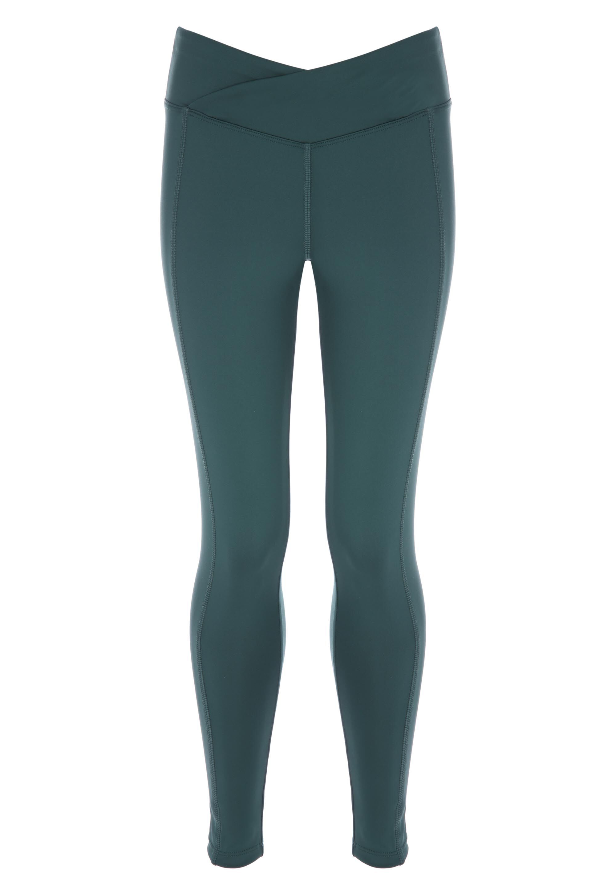 Older Girls Green Active Crossover Leggings