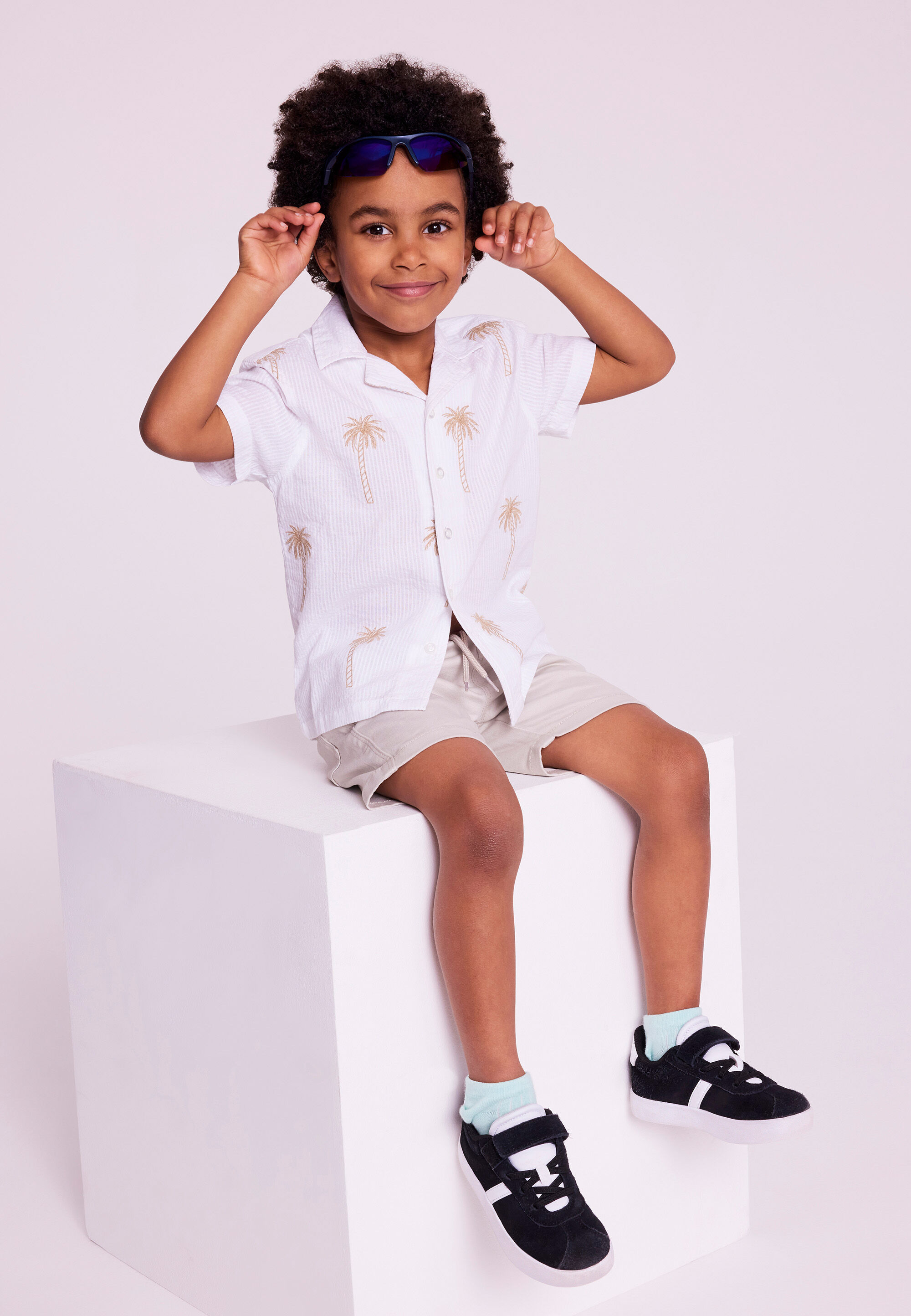 Younger Boys Stone Plain Chino Shorts
