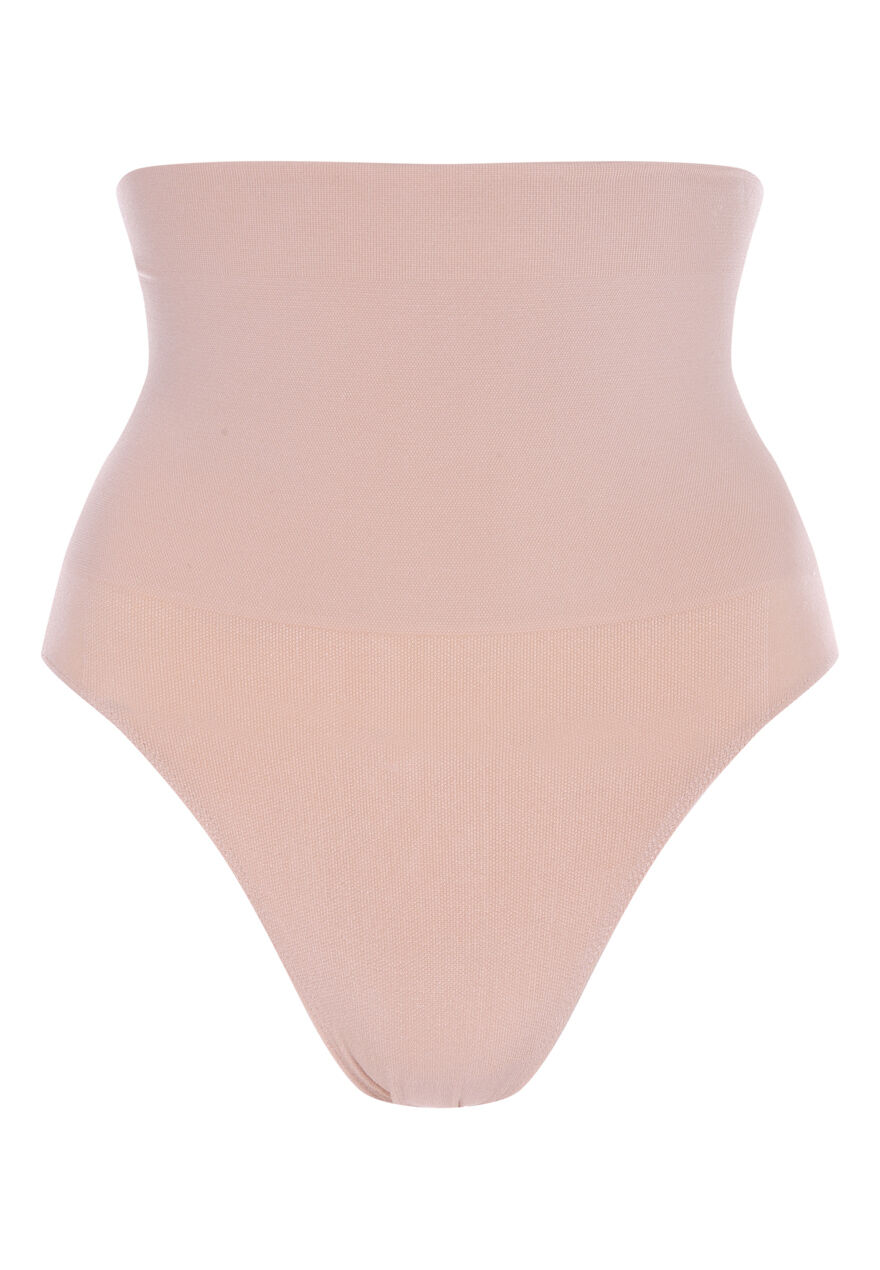 Womens Beige High Waist Control Briefs