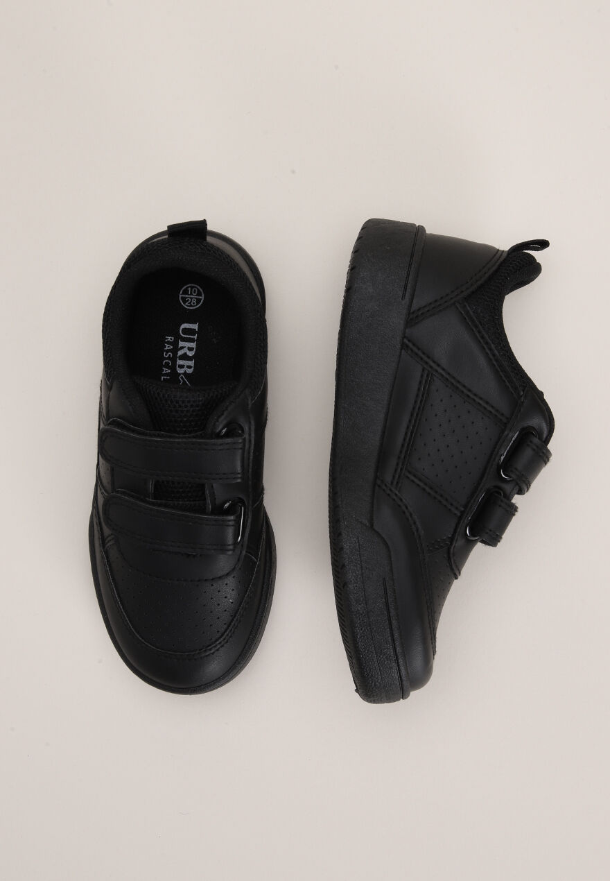 Younger Boys Black Velcro Smart Trainers