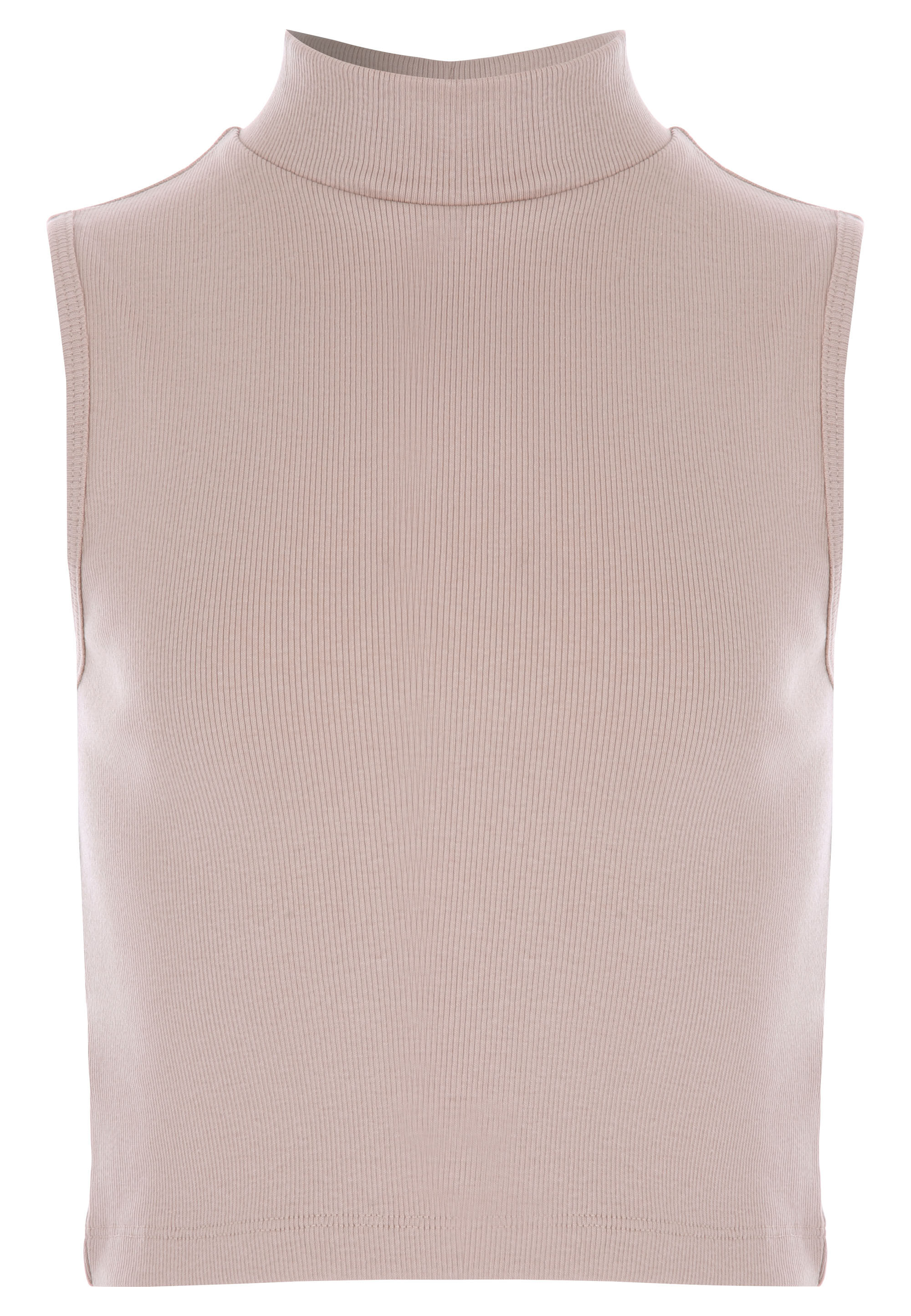 Older Girls Beige Turtle Neck Top