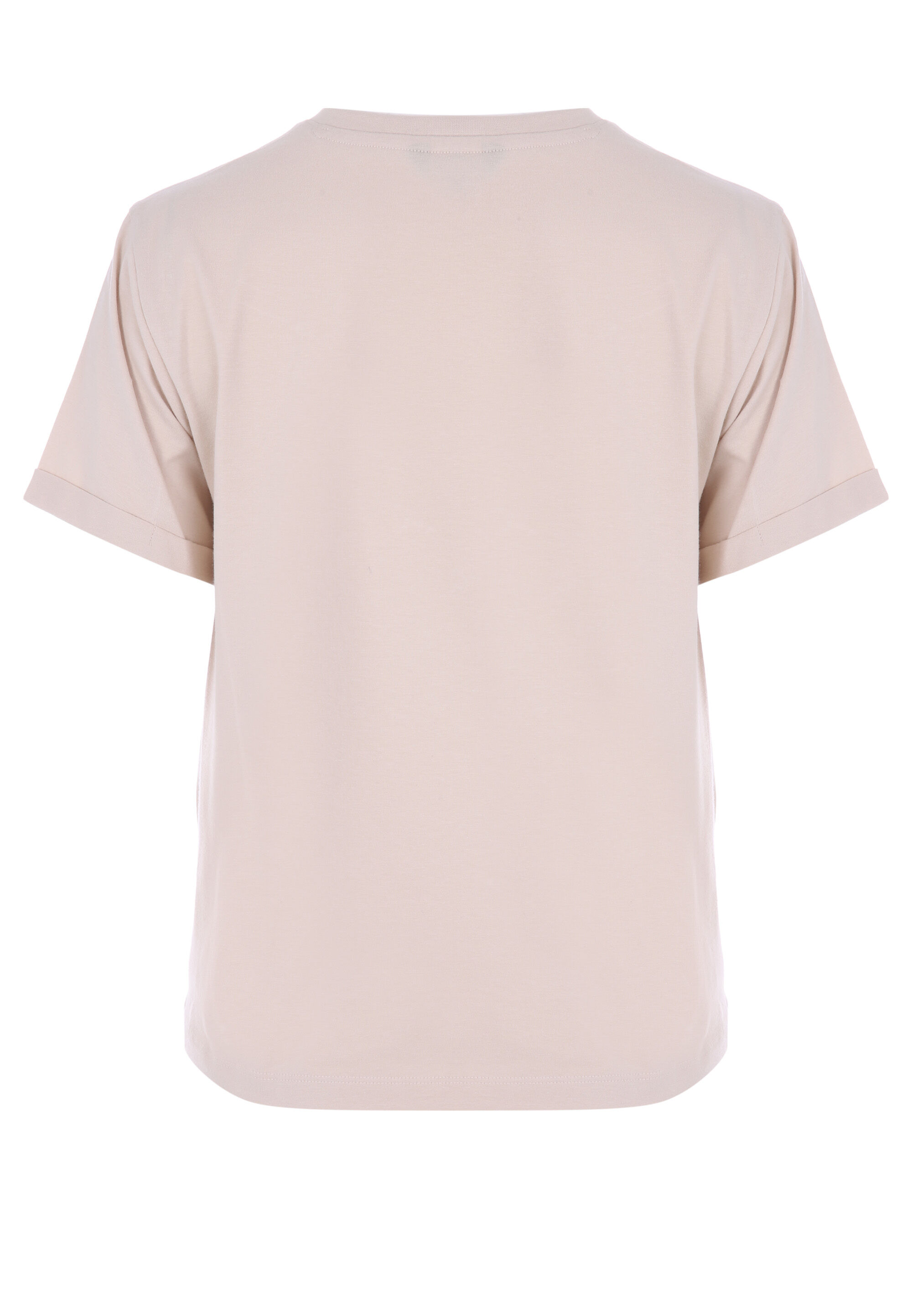 Womens Beige Slogan Tie Front T-shirt