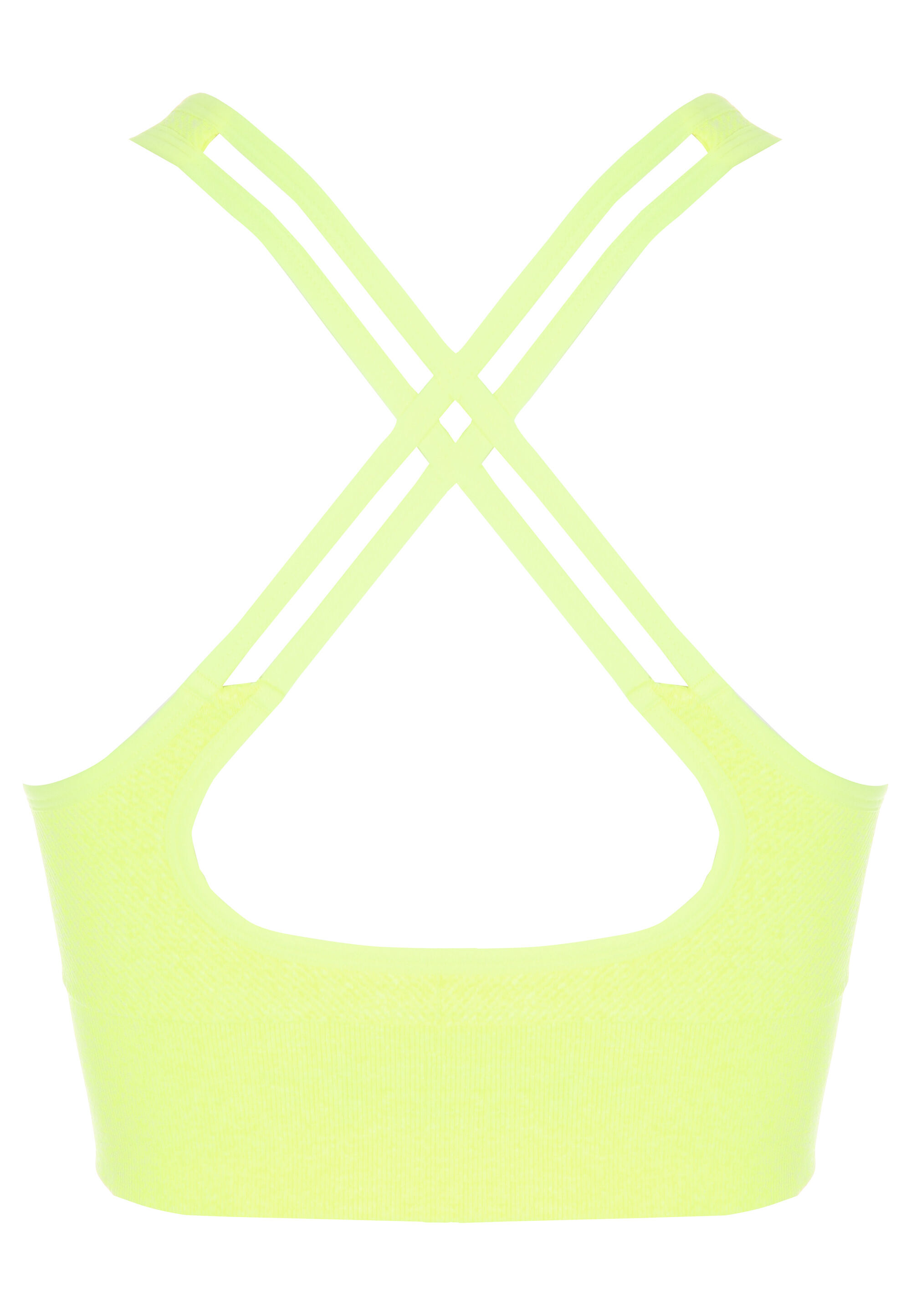 Womens Yellow Cross Back Crop Top