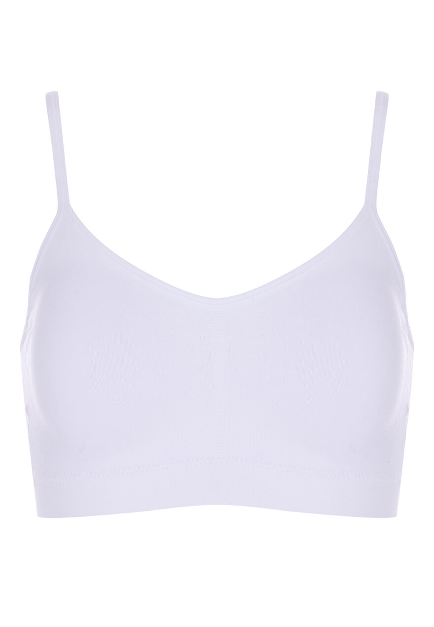 Older Girls White Seamfree Crop Top