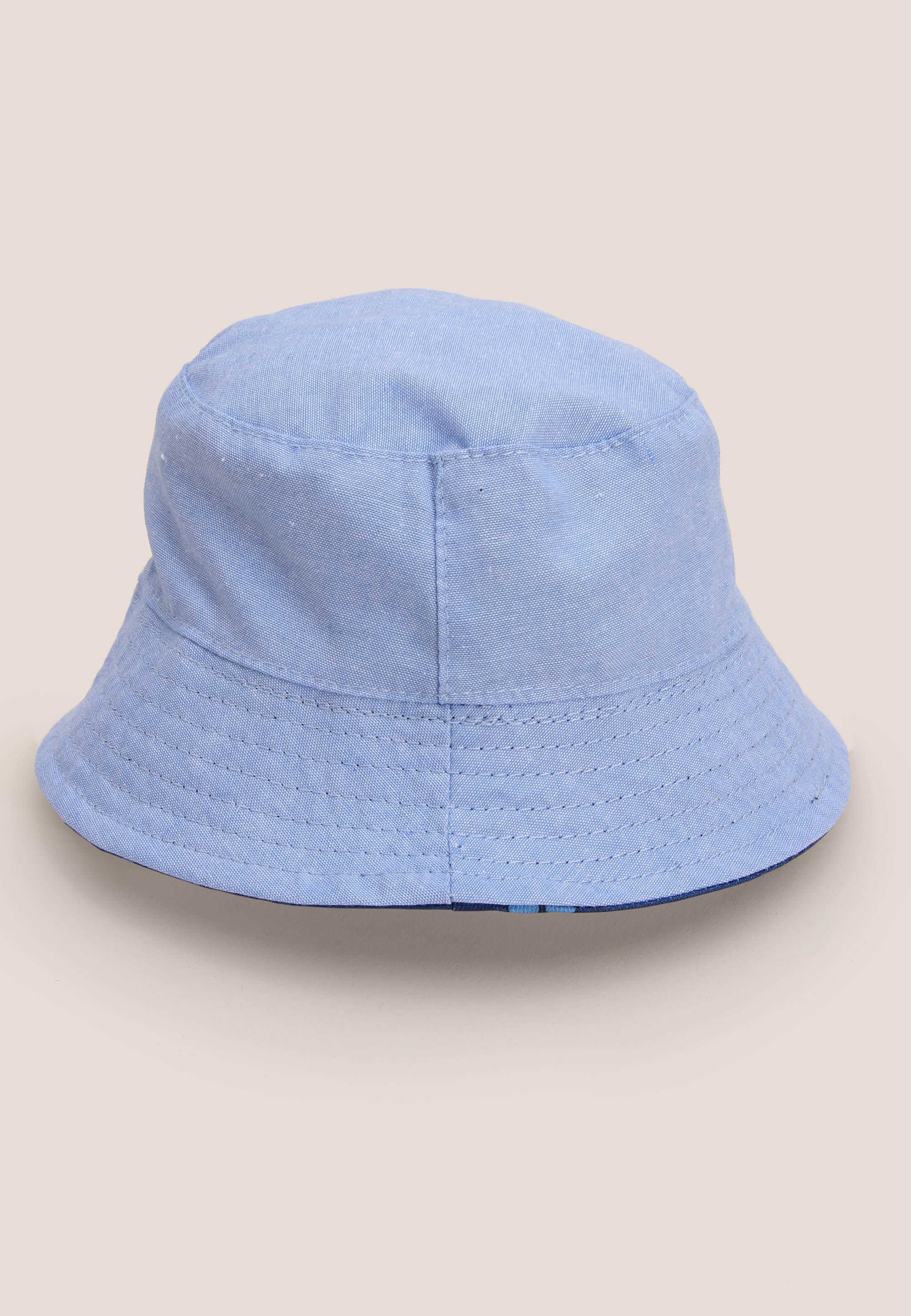 Baby Boys Blue Dinosaur Reversible Bucket Hat