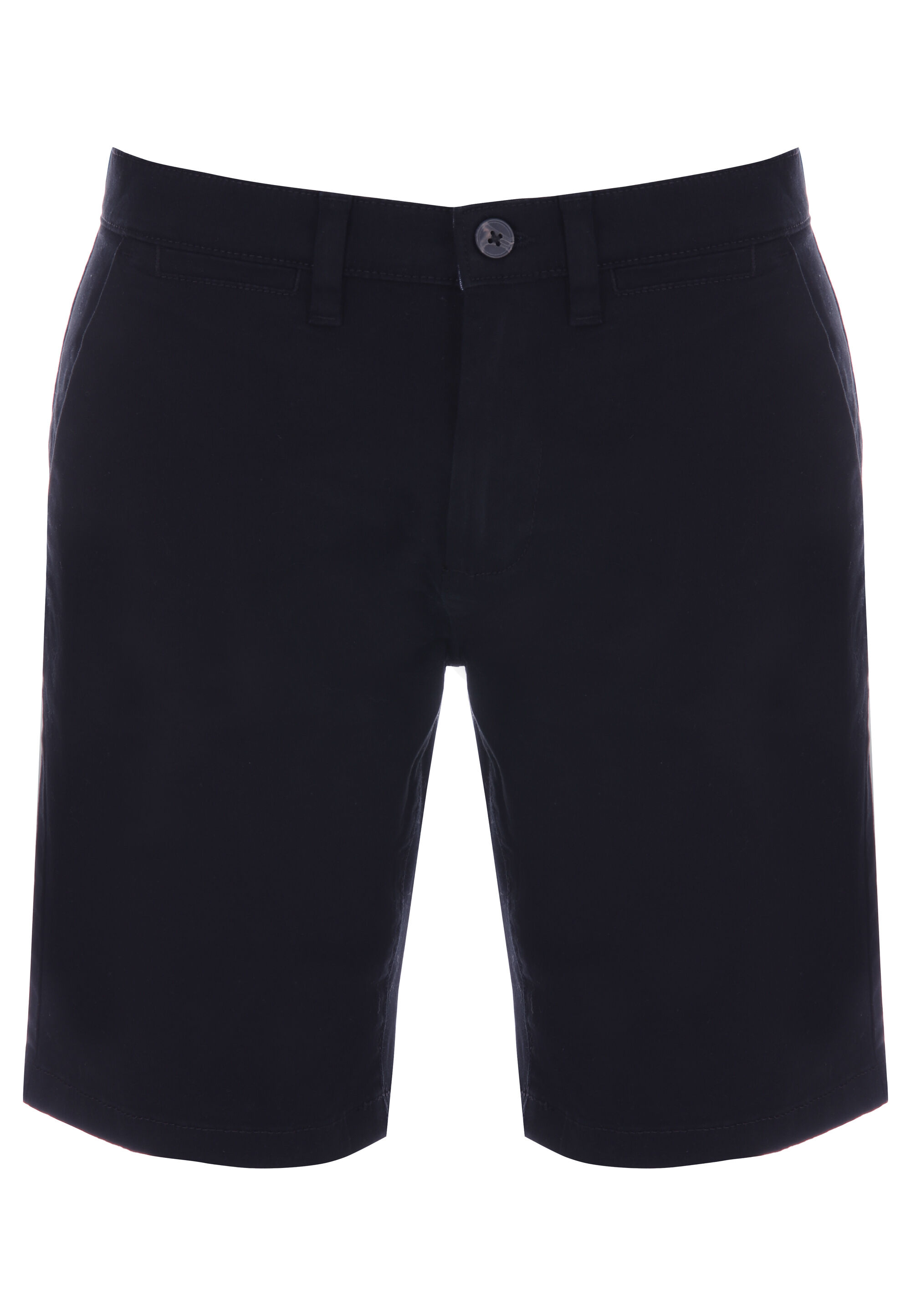 Mens Black Plain Chino Shorts
