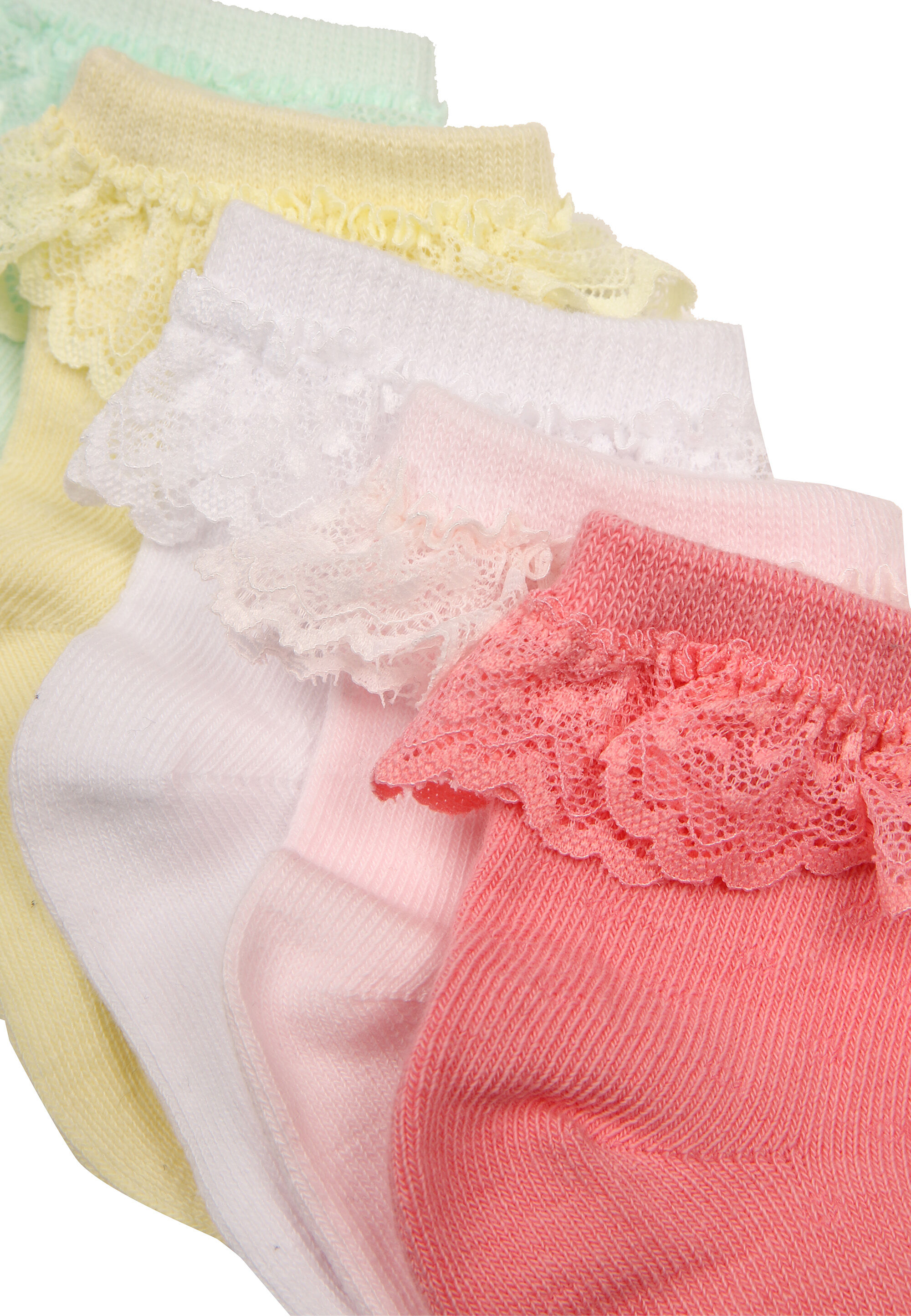 Baby Girl 5pk Pink Multipack Frill Socks