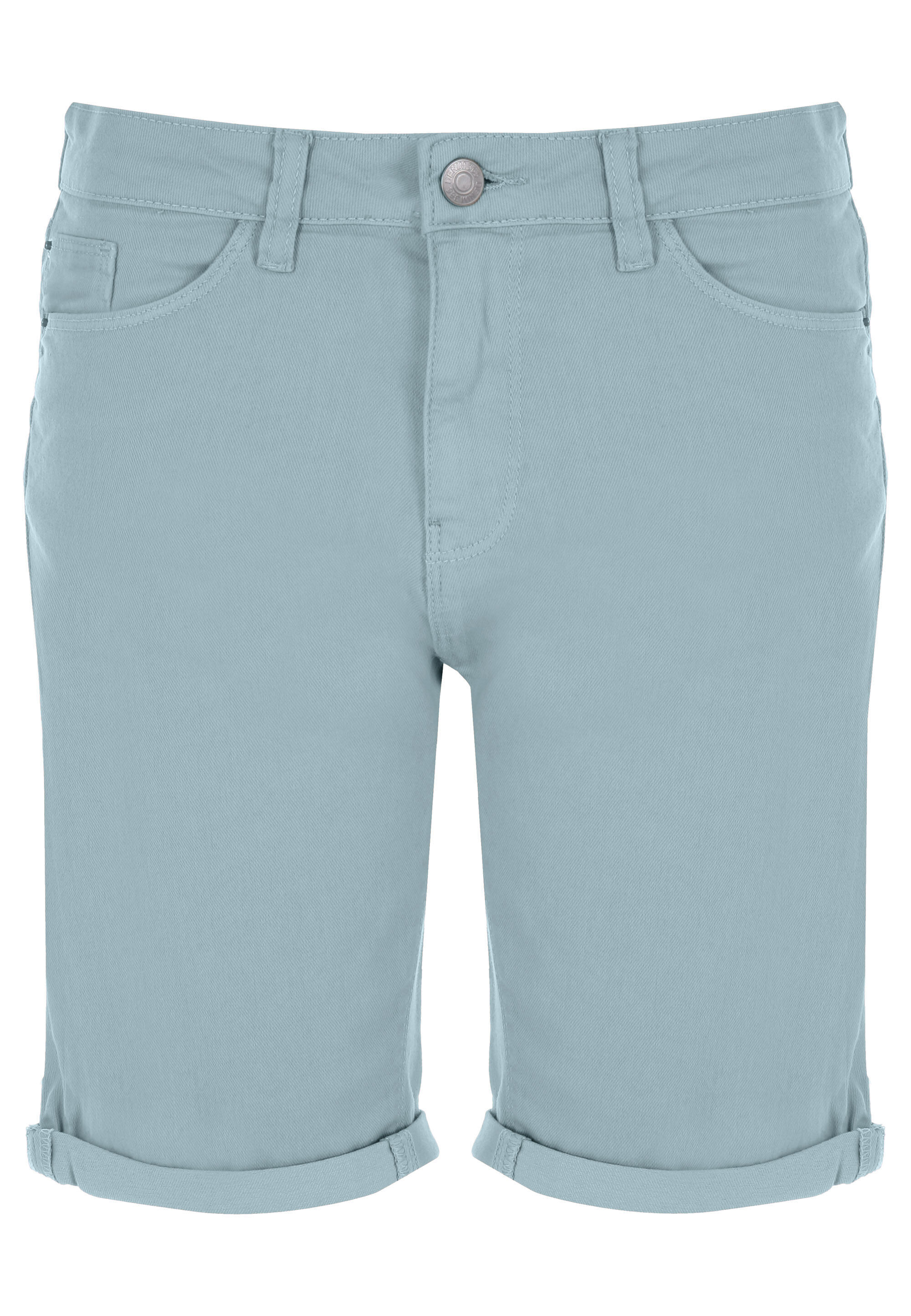 Womens Sage Green Plain Denim Cycle Shorts