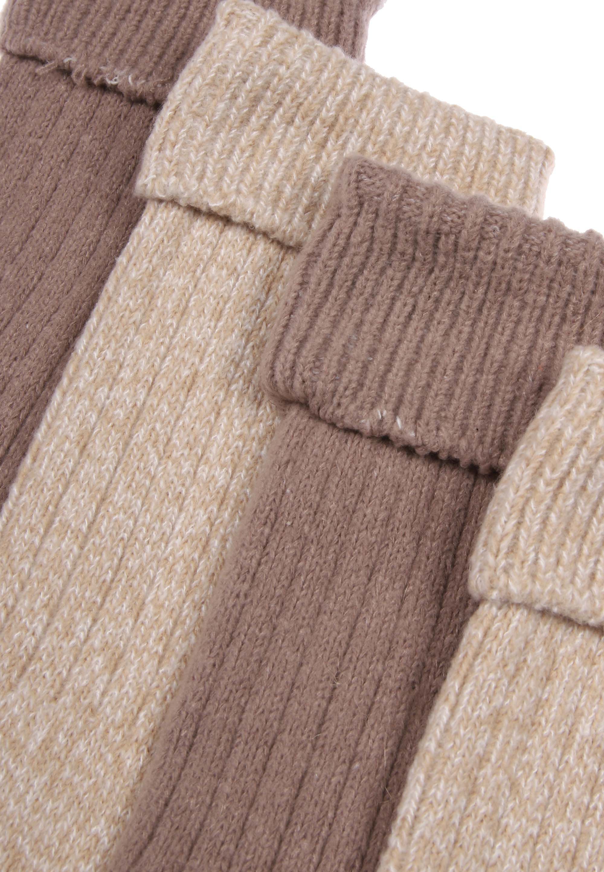 Womens 2pk Natural Plain Soft Cosy Socks