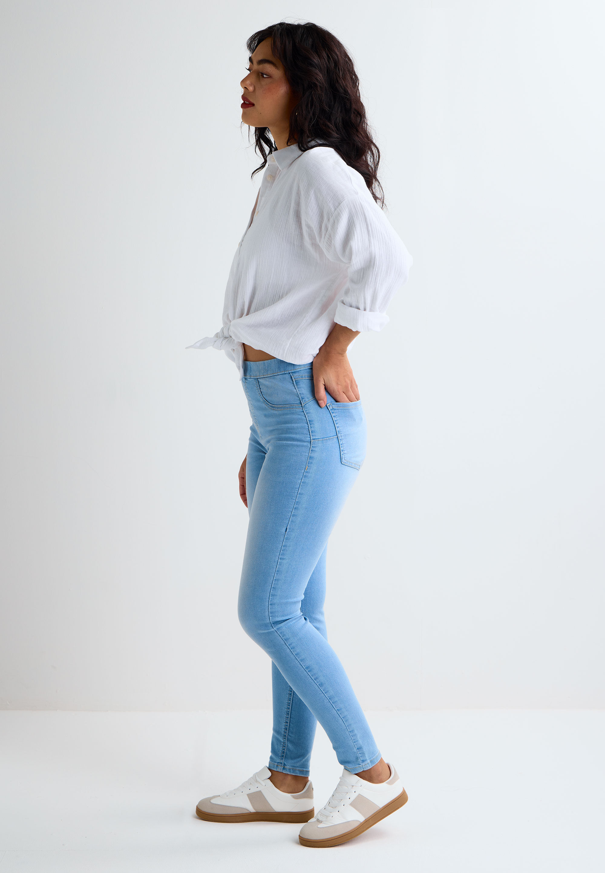 Womens Pale Blue Kate Shaper Jeggings