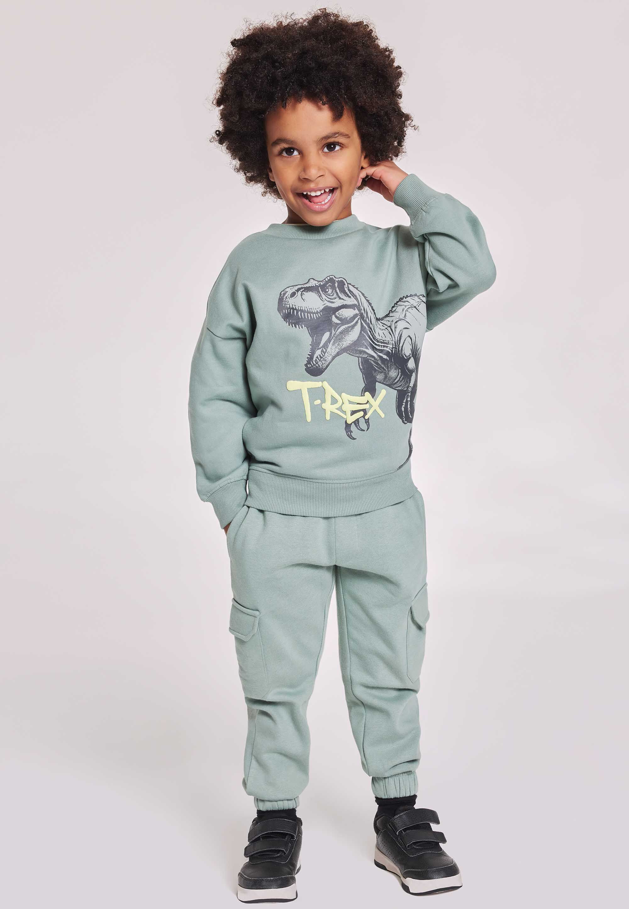 Younger Boys Khaki Cargo Joggers