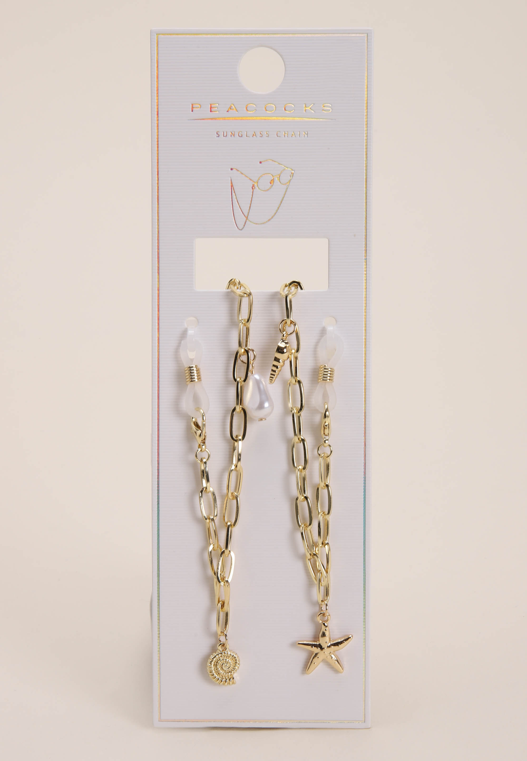 Womens Gold Charm Sunglasses Chain