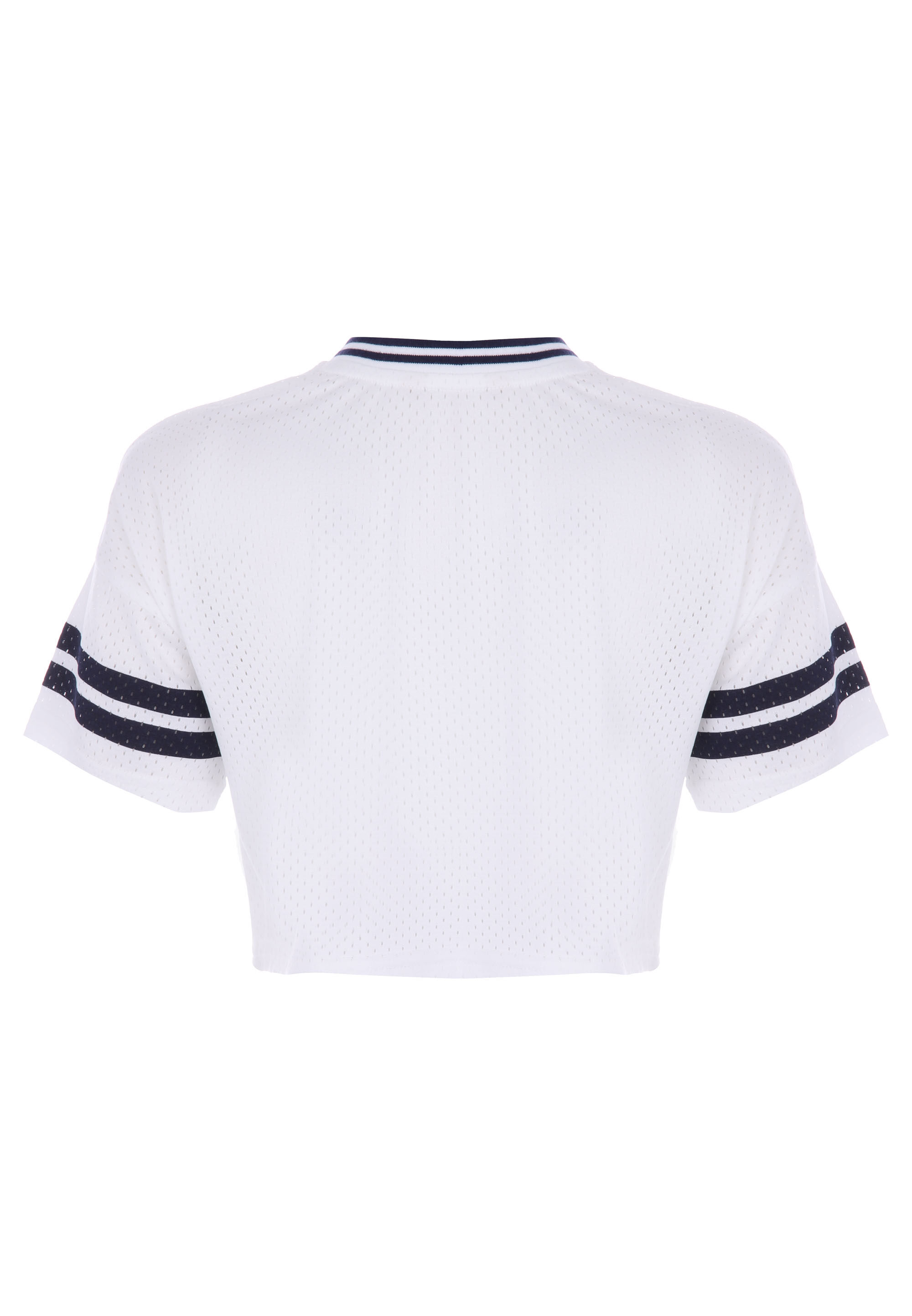 Older Girls White Sports Crop Short Sleeve Top