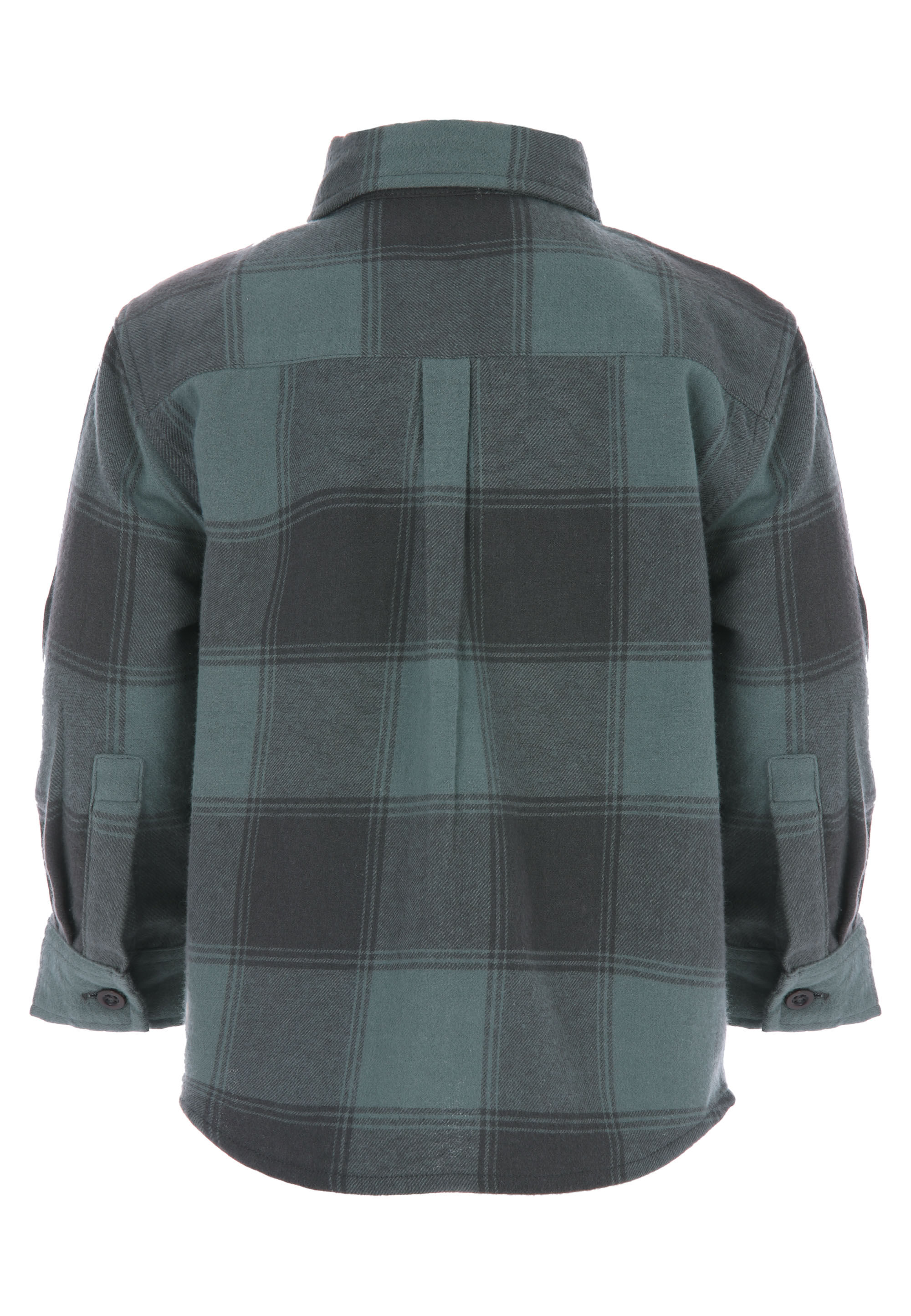 Younger Boys Mid Green Check Shirt