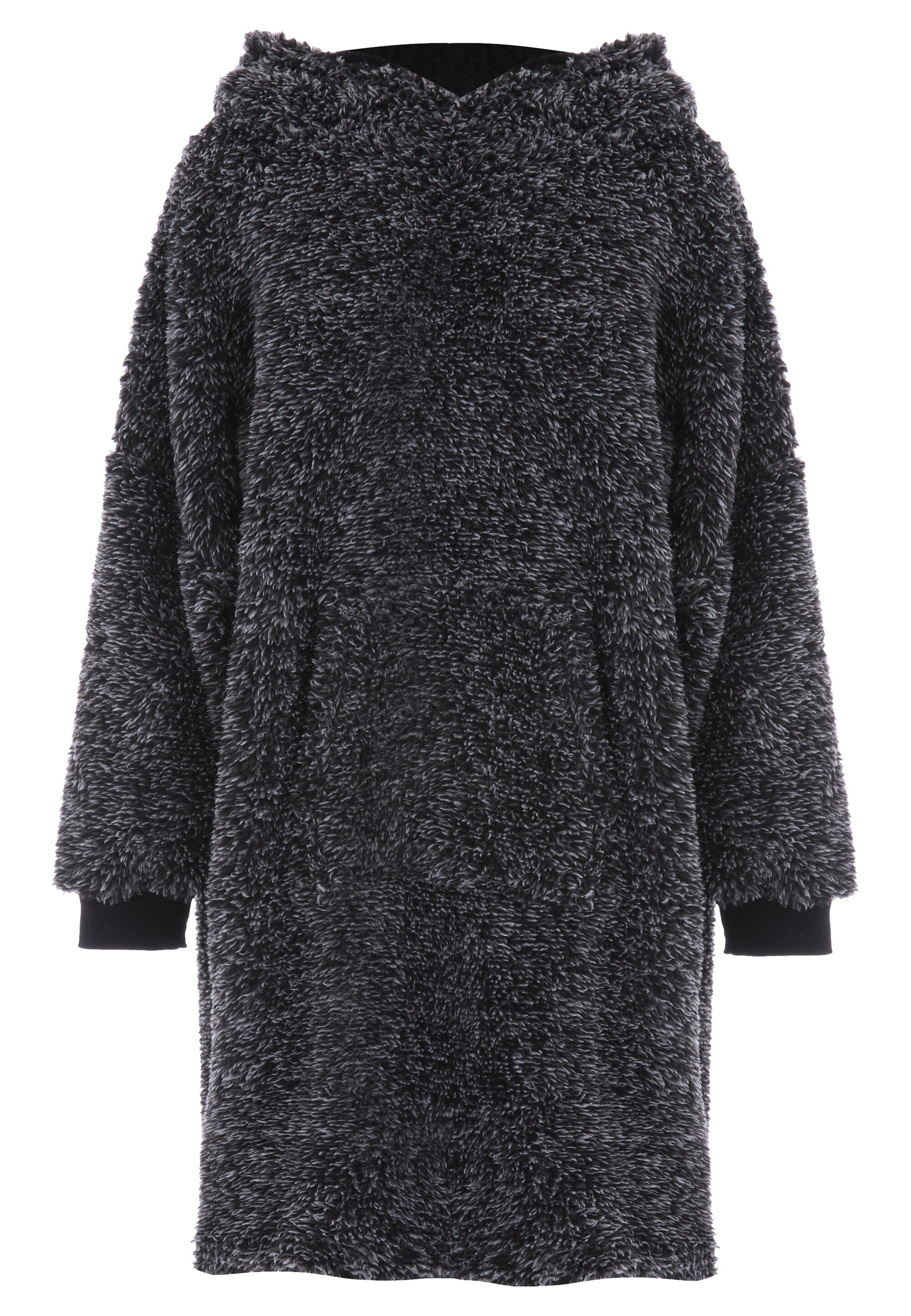 Boys Dark Grey Sherpa Hooded Blanket