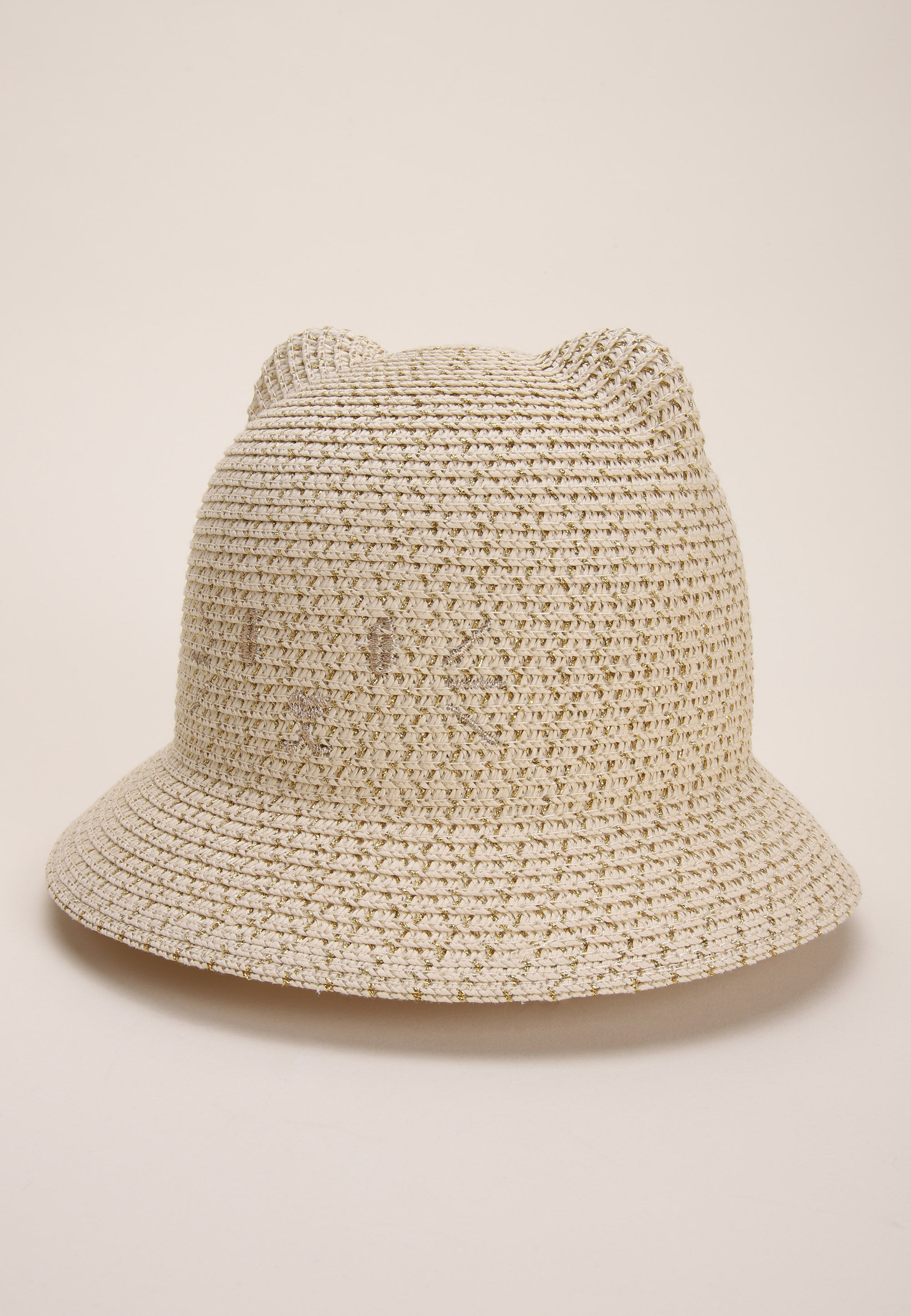 Younger Girls Natural Straw Animal Ears Sun Hat