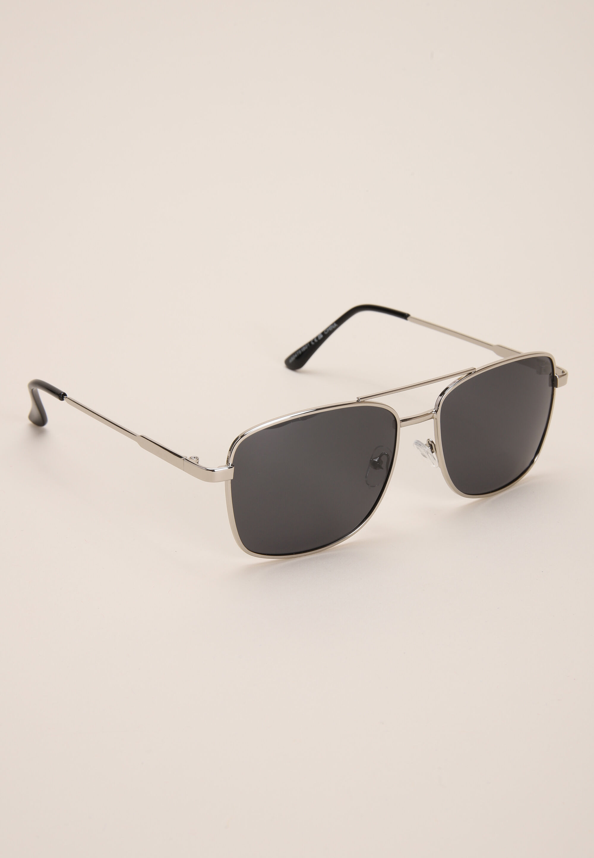 Mens Silver & Black Navigator Polarised Sunglasses