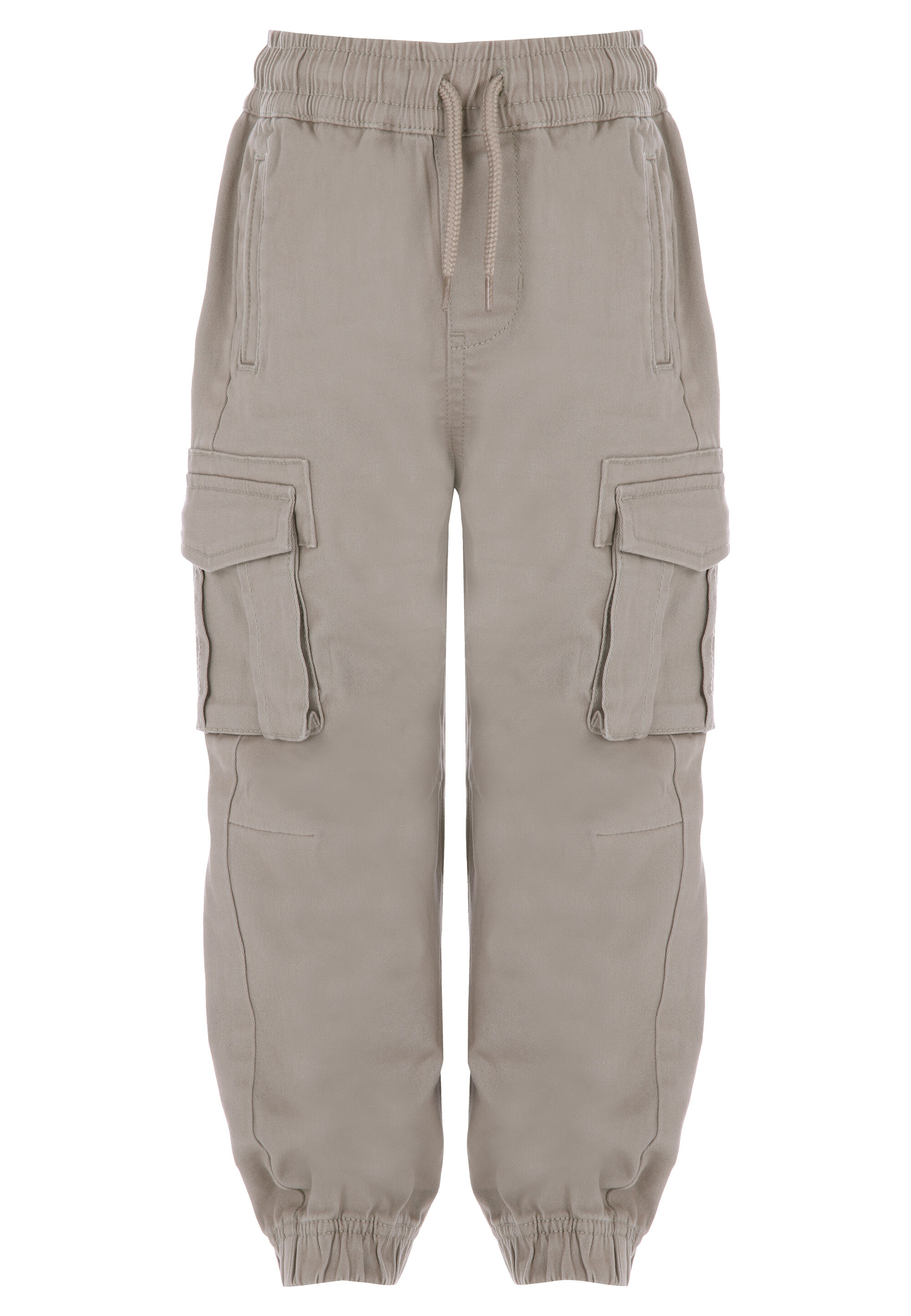 Younger Boys Stone Woven Cargo Trousers