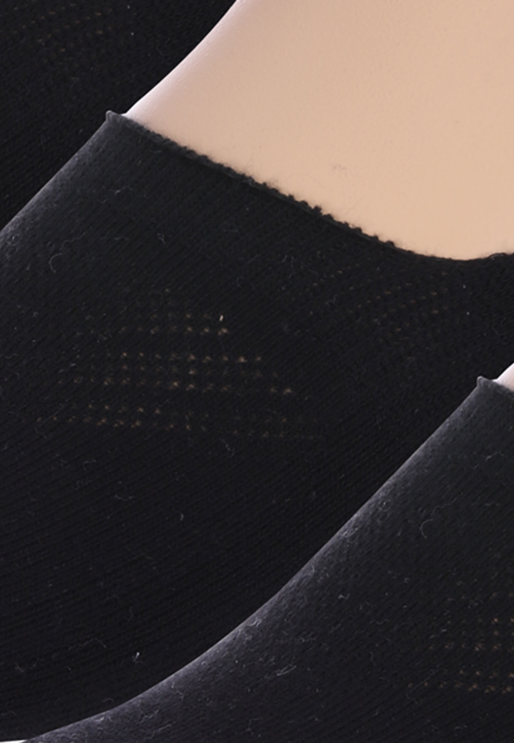 Womens 3pk Black Cushioned Square Front Footlets