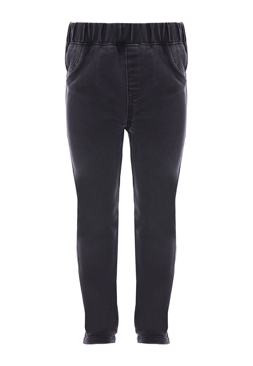 Younger Girls Black Denim Jeggings