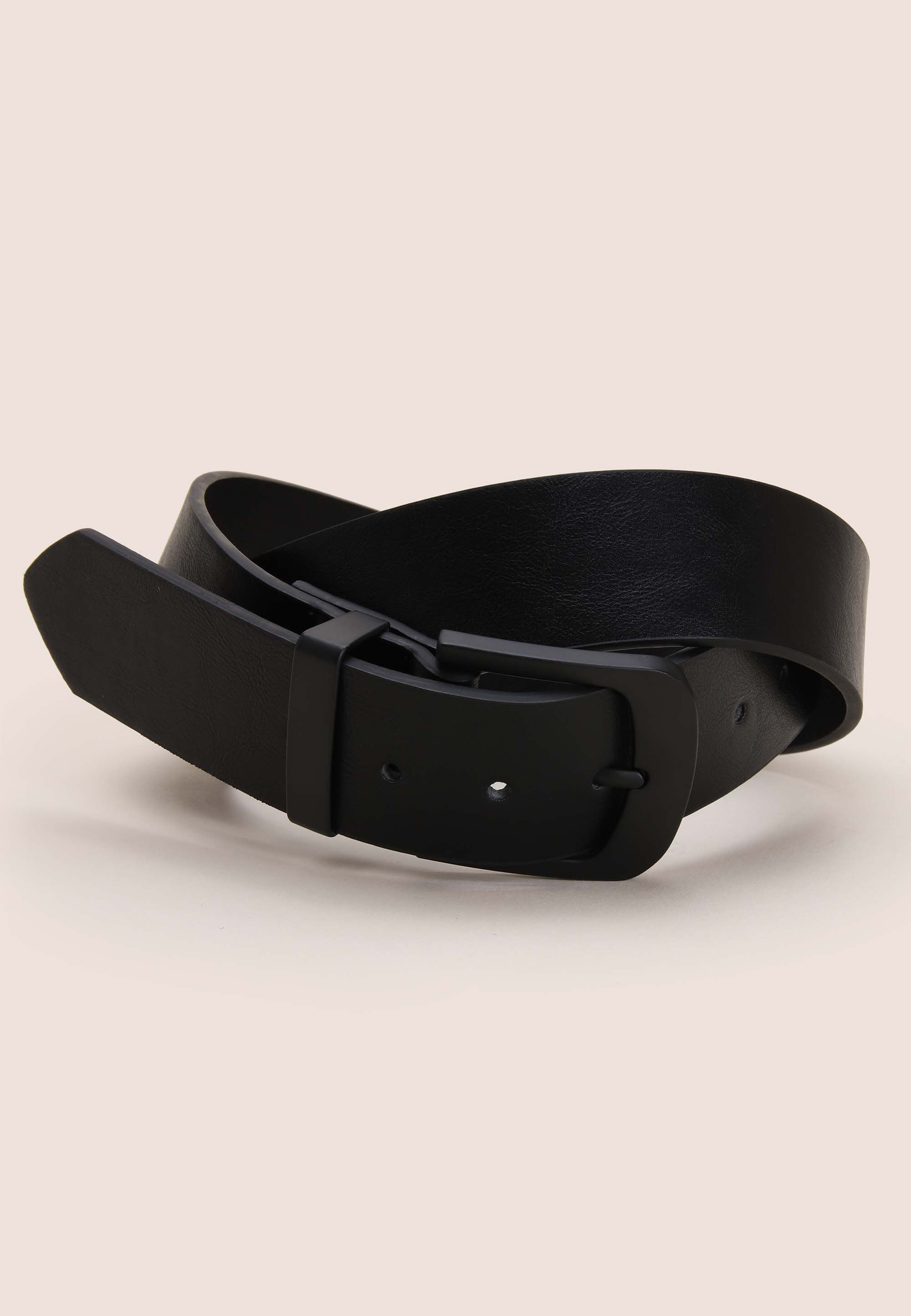 Mens Black Matte Buckle Belt