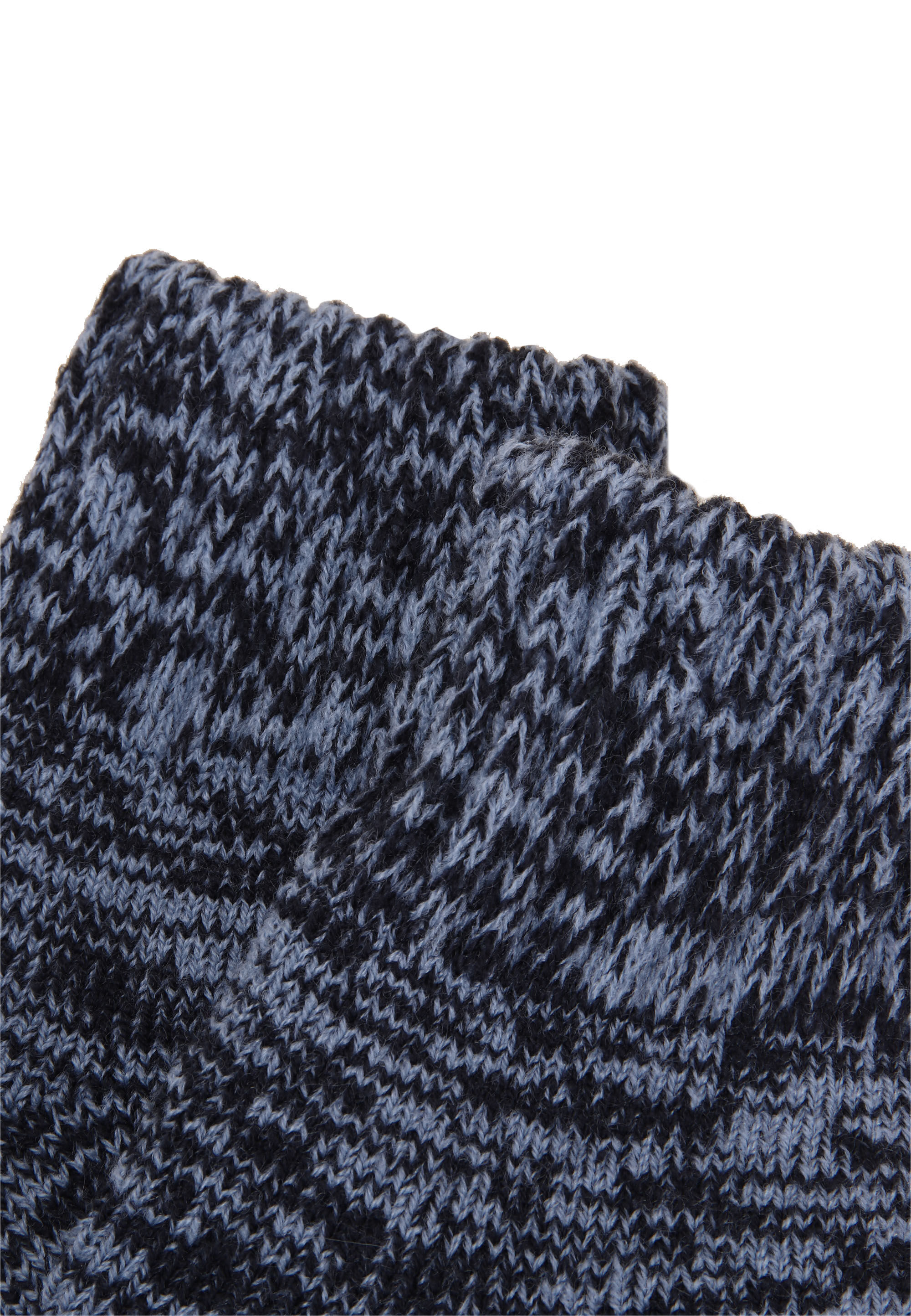 Mens 1pk Blue Knitted Quarter Slipper Socks