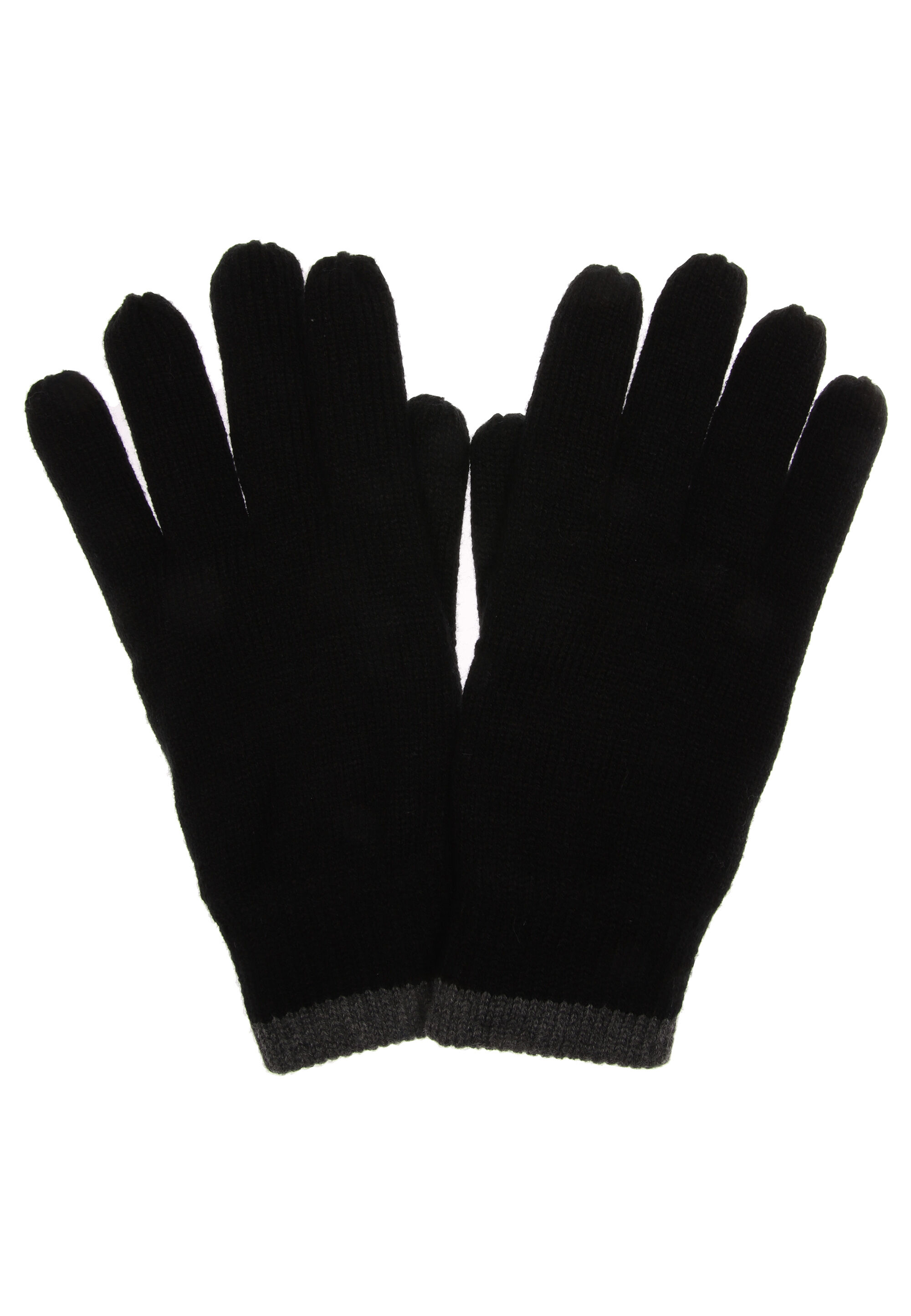 Mens Black Knitted Thinsulate Gloves