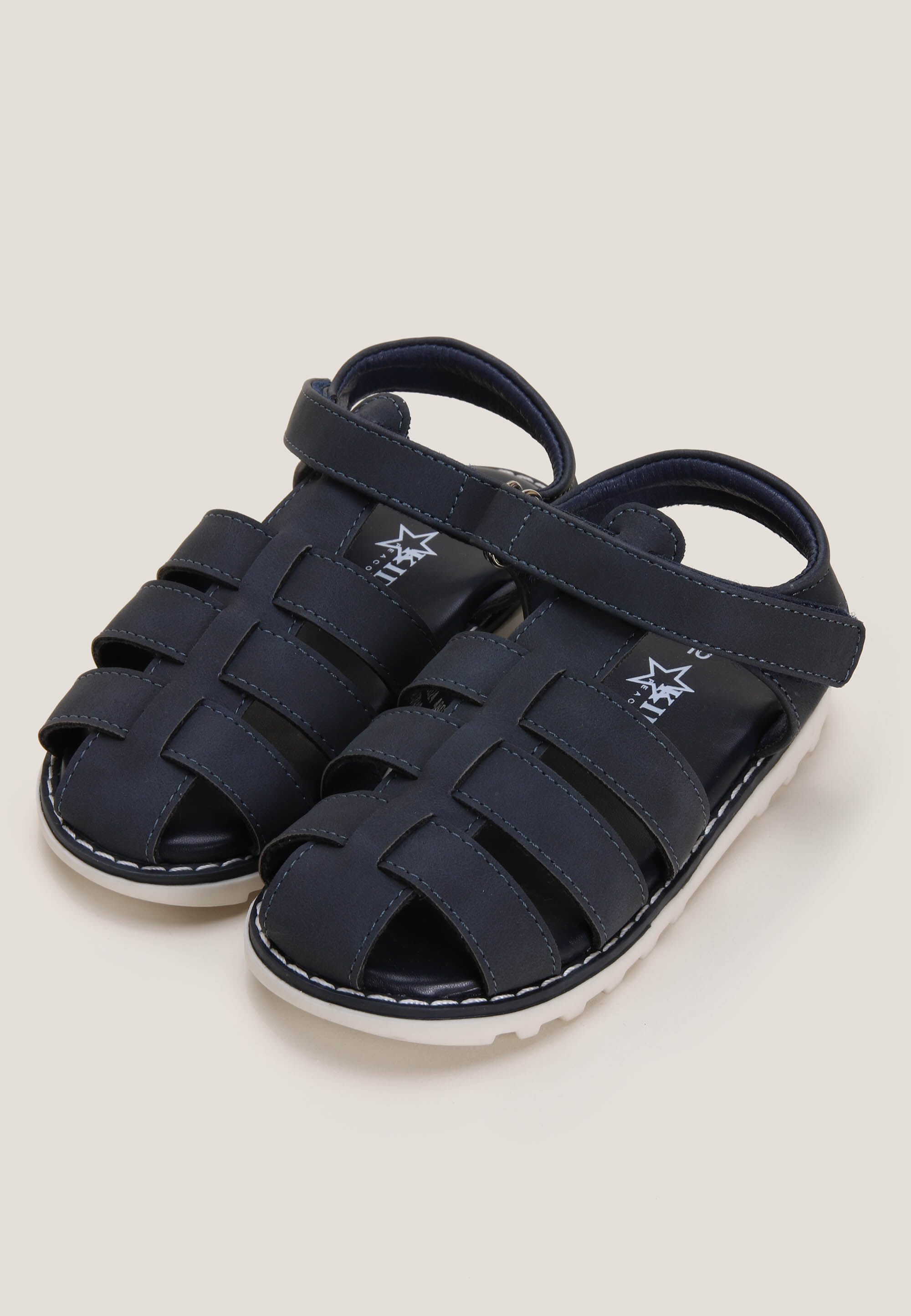 Younger Boys Navy Fisherman Sandals