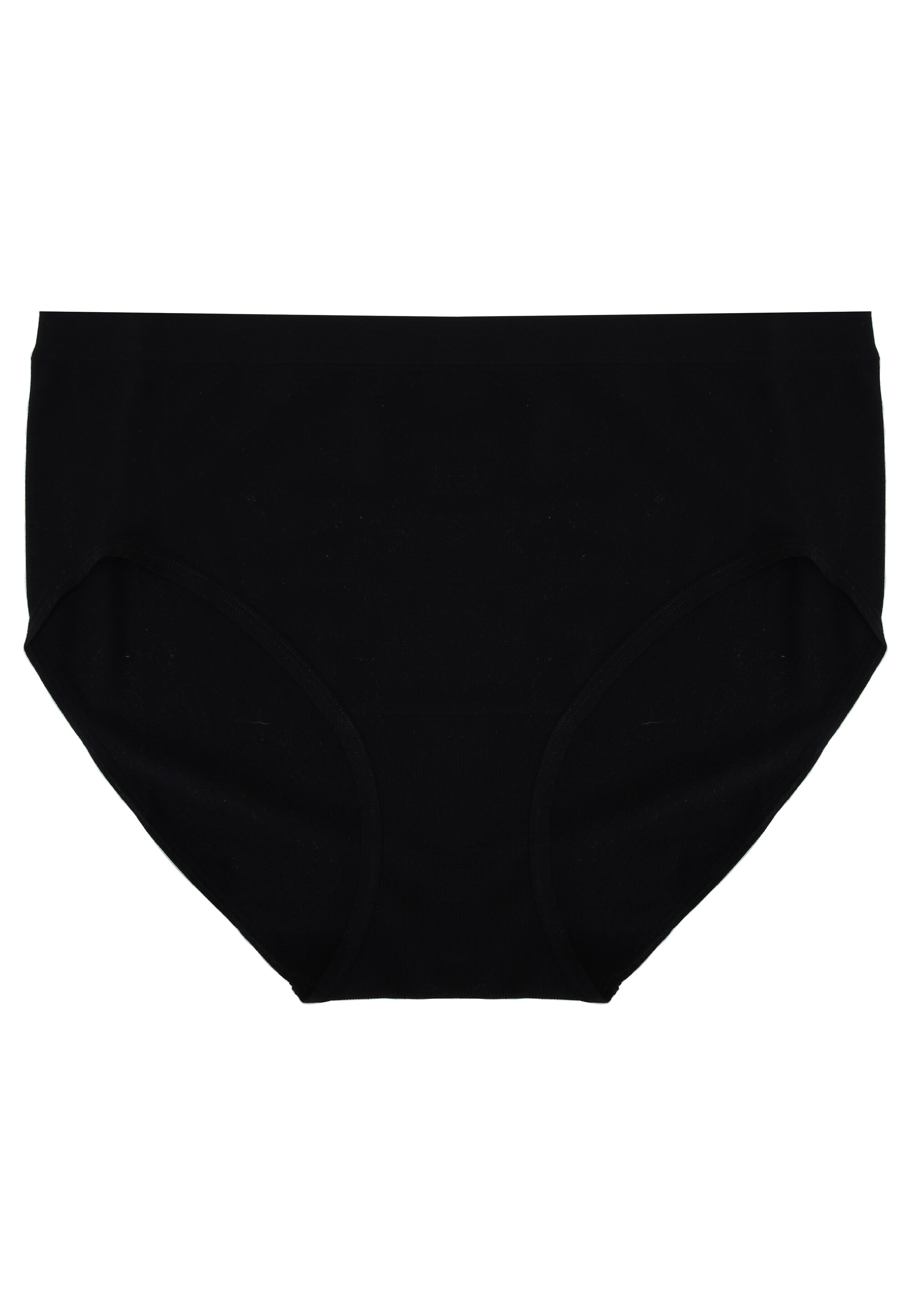 Womens Black High Leg Seam Free Briefs