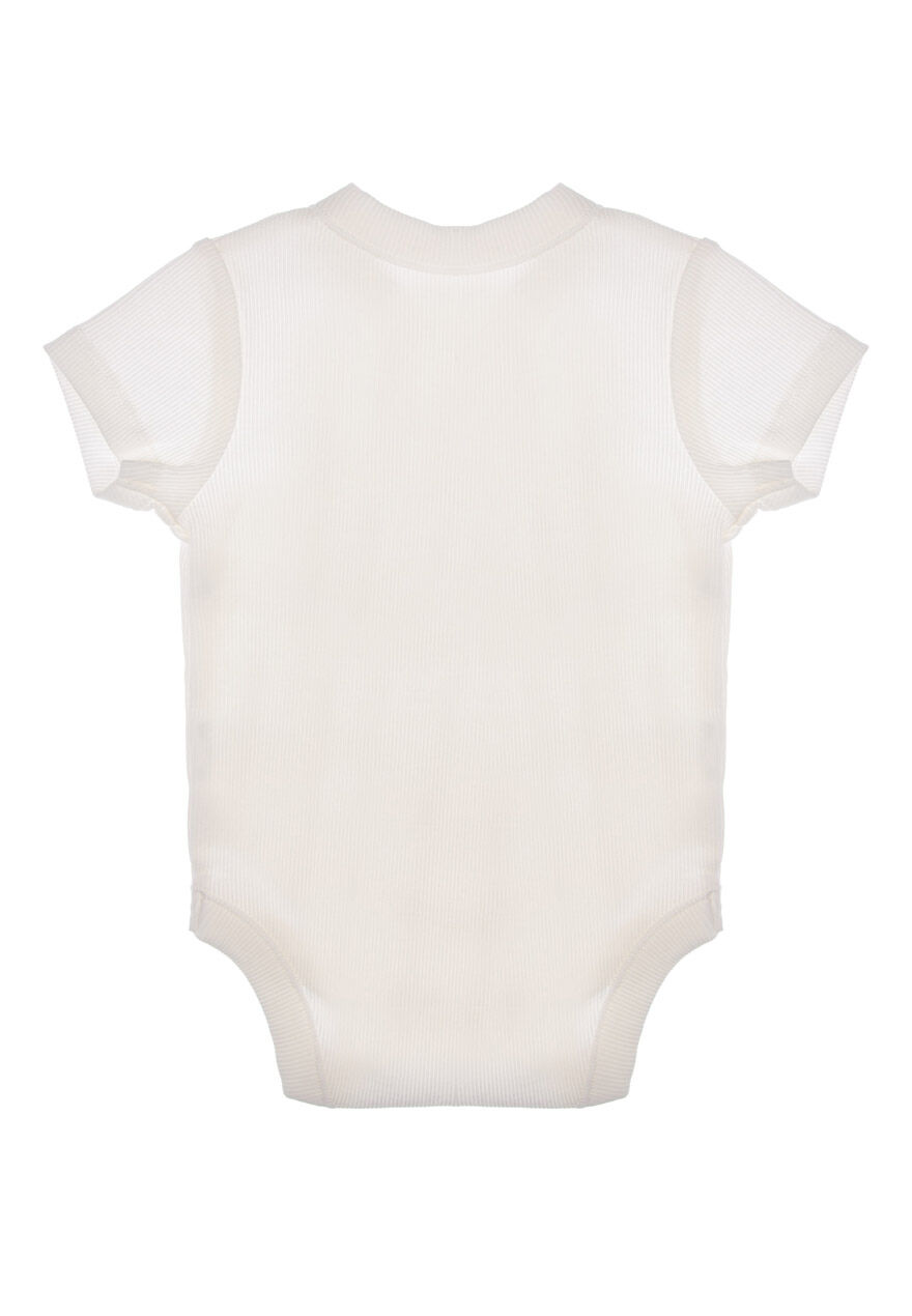 Unisex Baby Cream Rib Bodysuit and Leggings Set