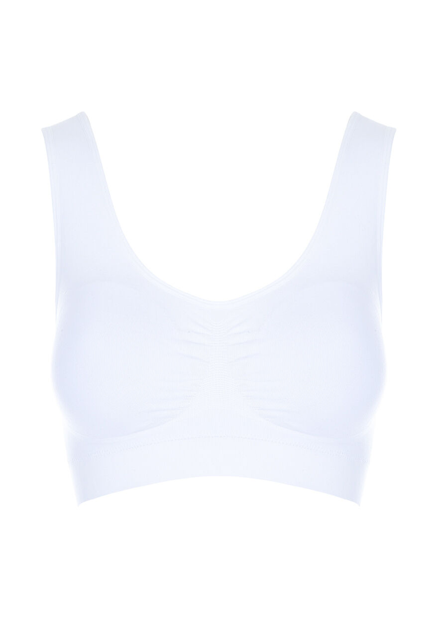 Womens White Thick Strap Crop Top