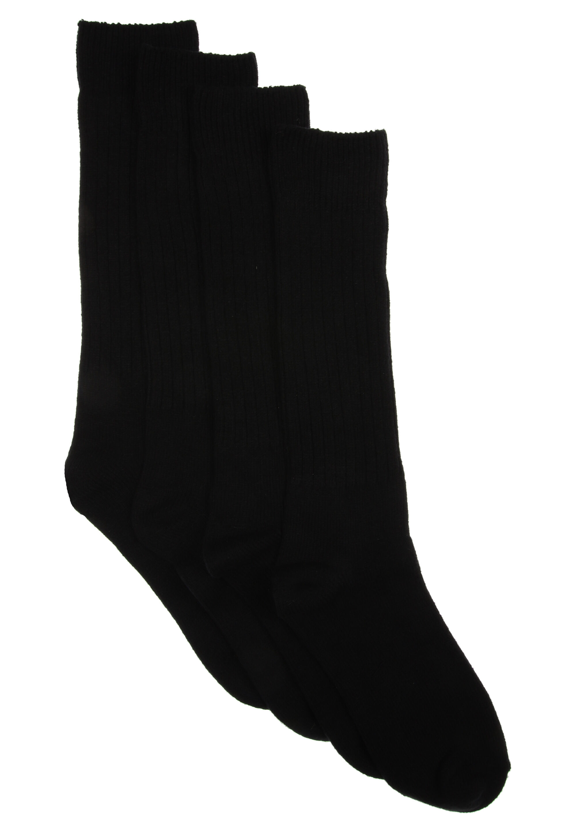 Mens 2pk Black Cosy Casual Socks