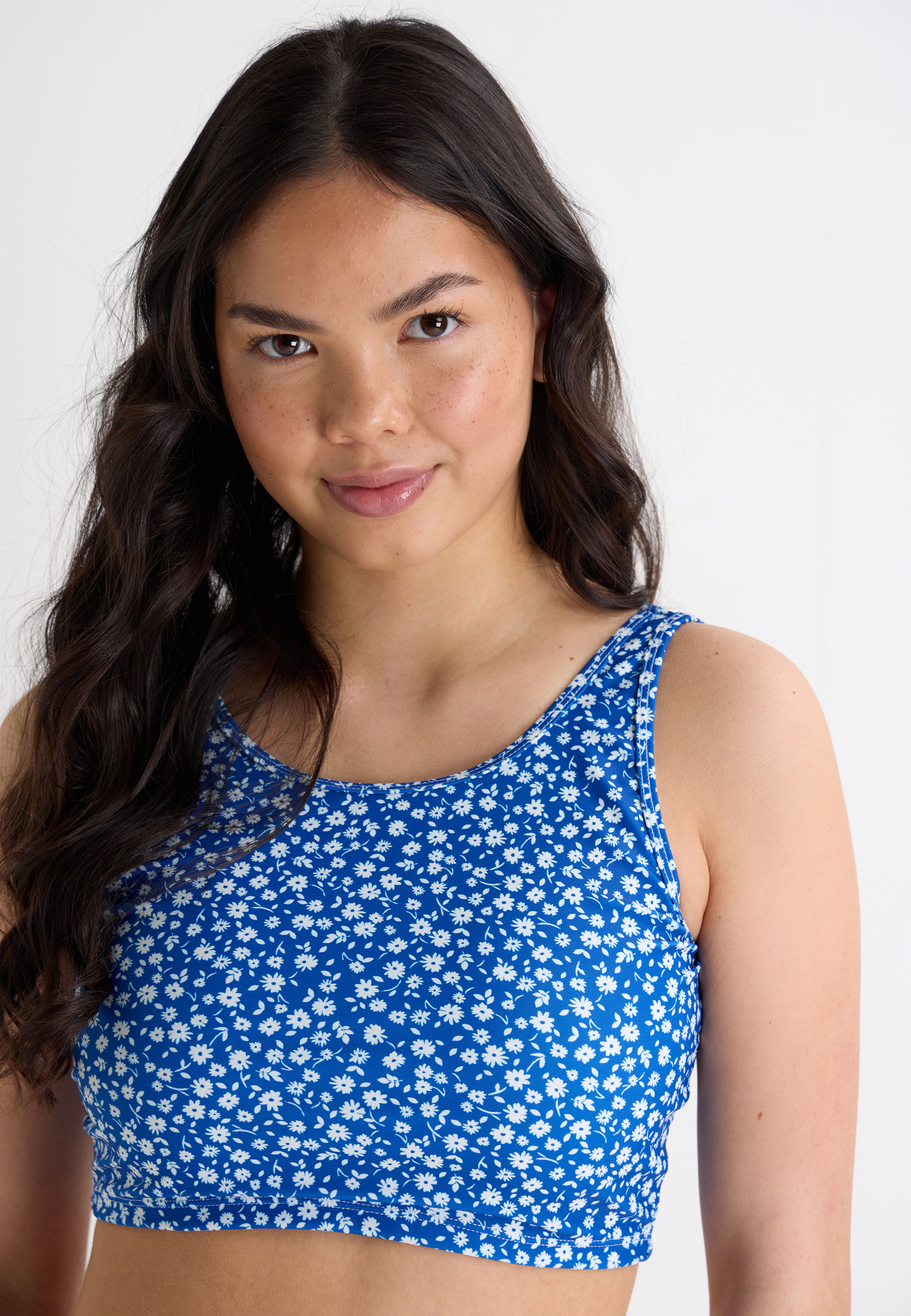 Older Girls Blue Ditsy Print Bikini
