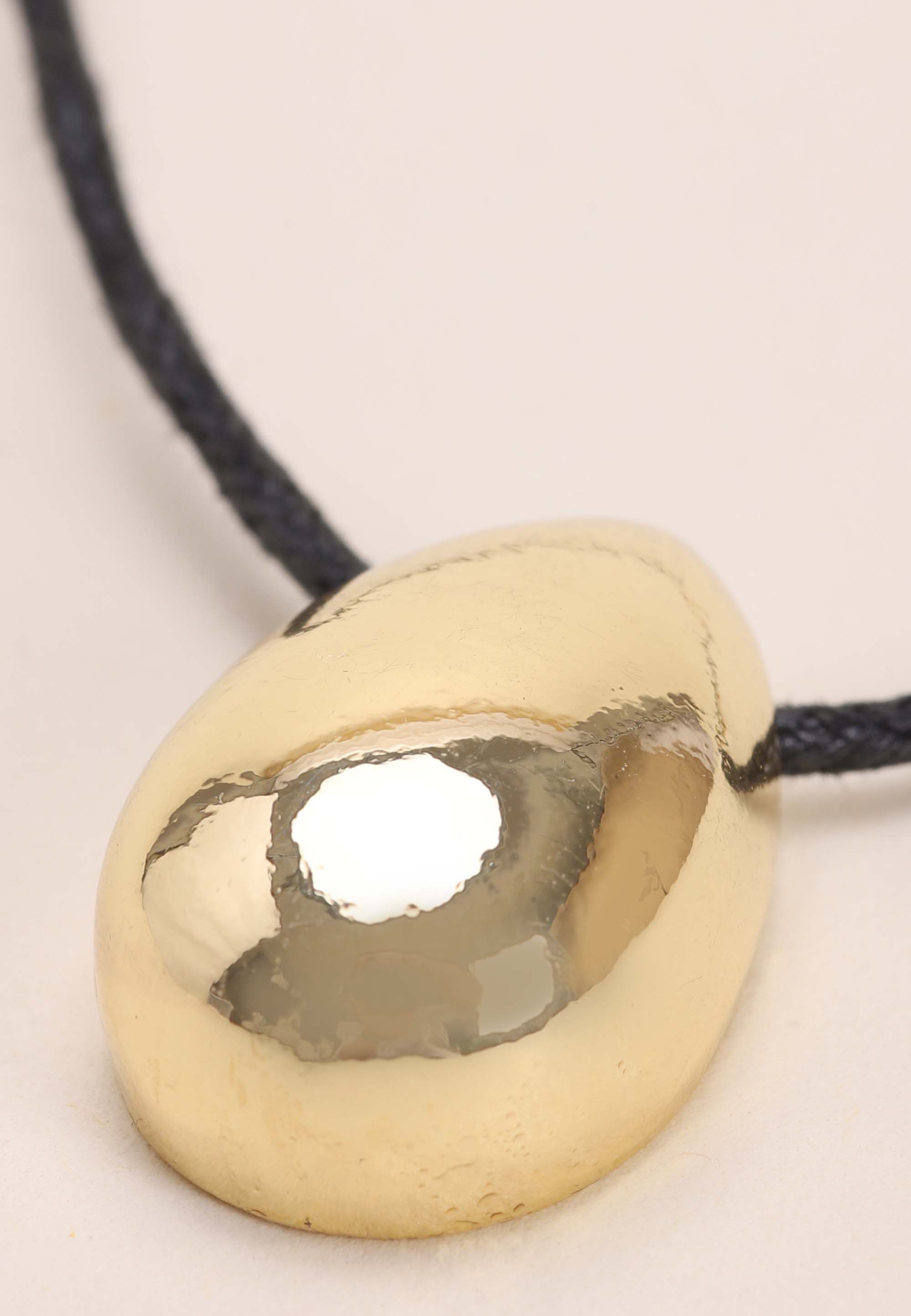 Womens Gold Teardrop Cord Necklace