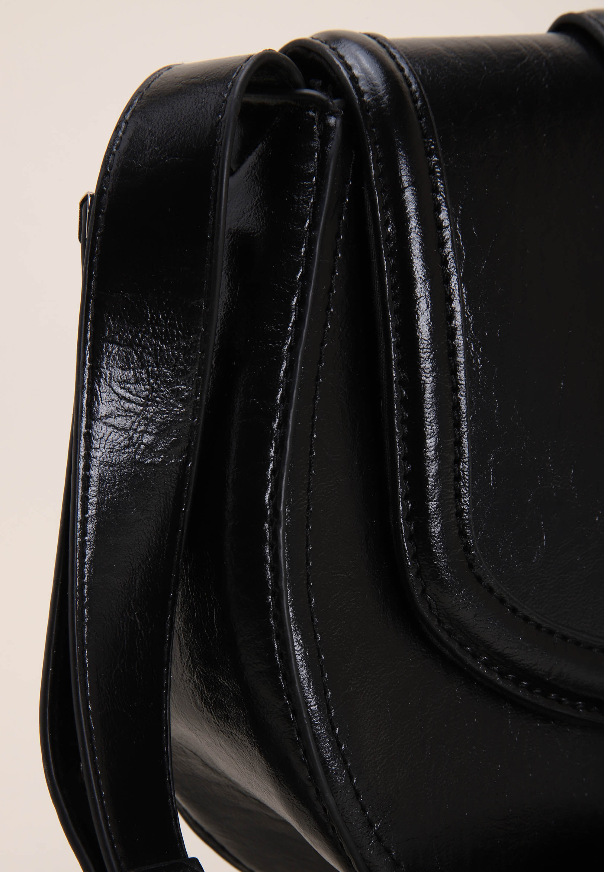 Womens Black Eyelet Cross Body Bag