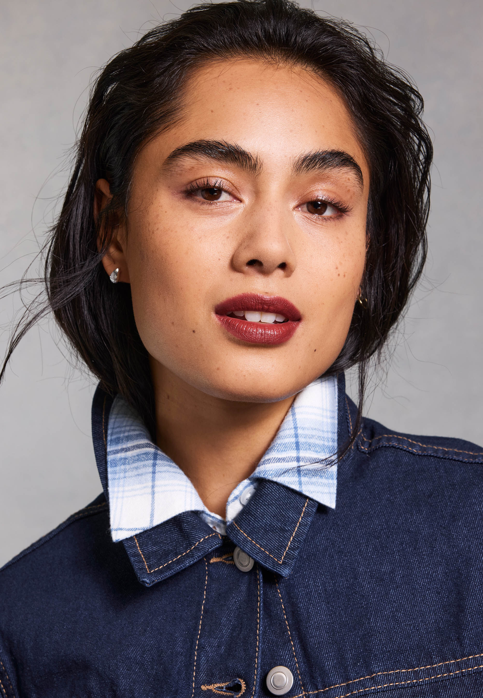 Womens Indigo Wash Plain Denim Jacket