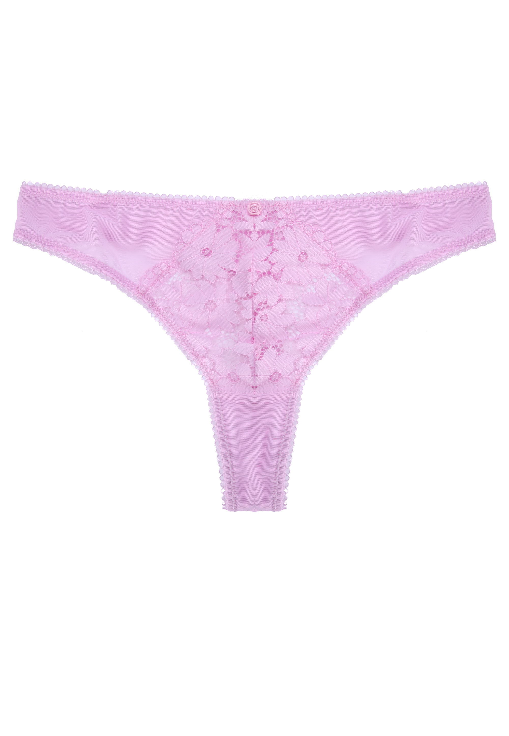 Womens Pink Lily Lace Thong