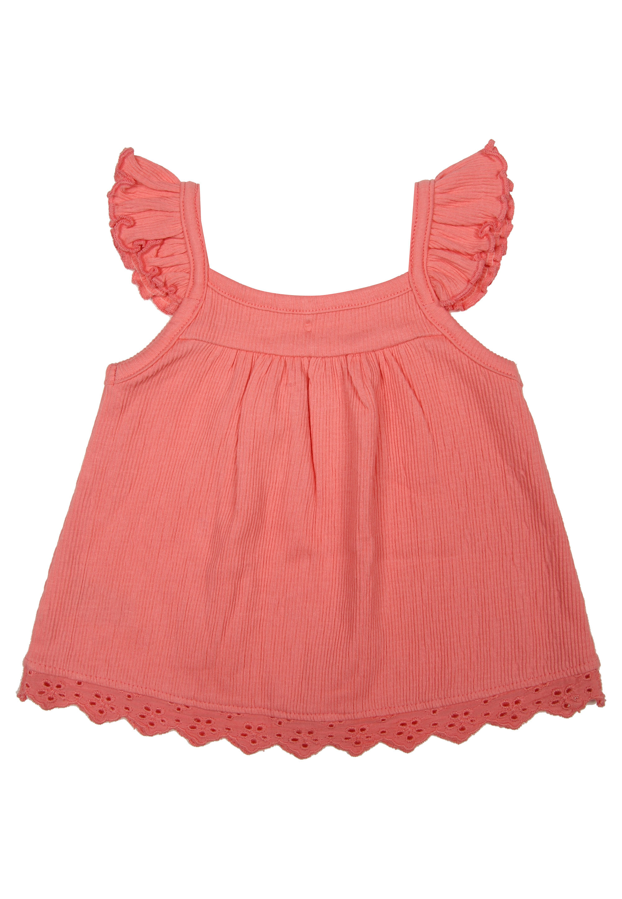 Baby Girls Pink Crinkle Top and Shorts Set