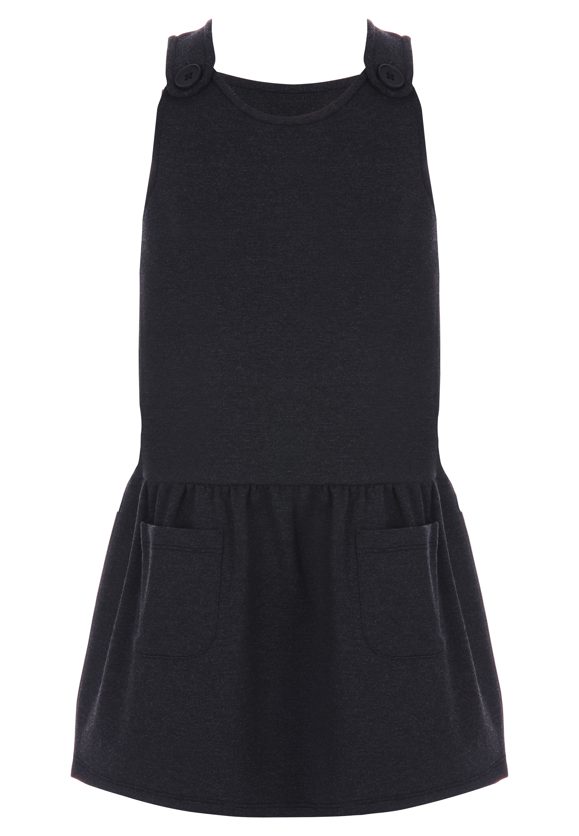Girls Charcoal Grey Pinafore School Dress