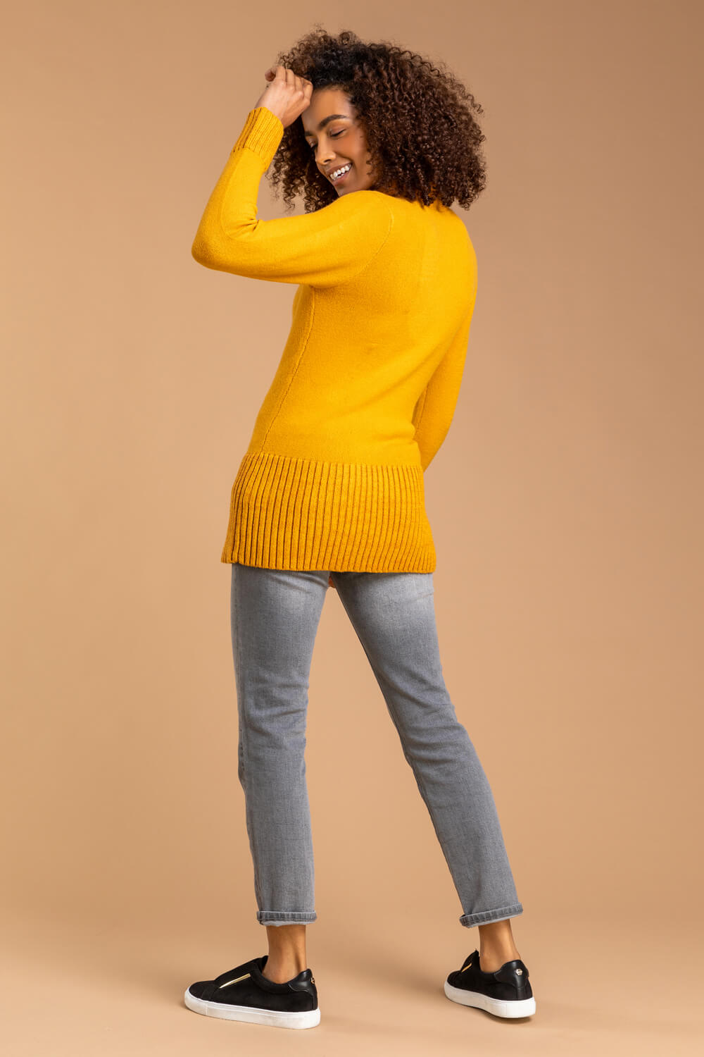 Amber V-Neck Overlap Button Detail Jumper