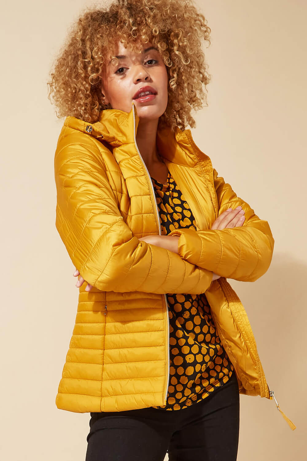 Amber Hooded Zip Through Padded Coat