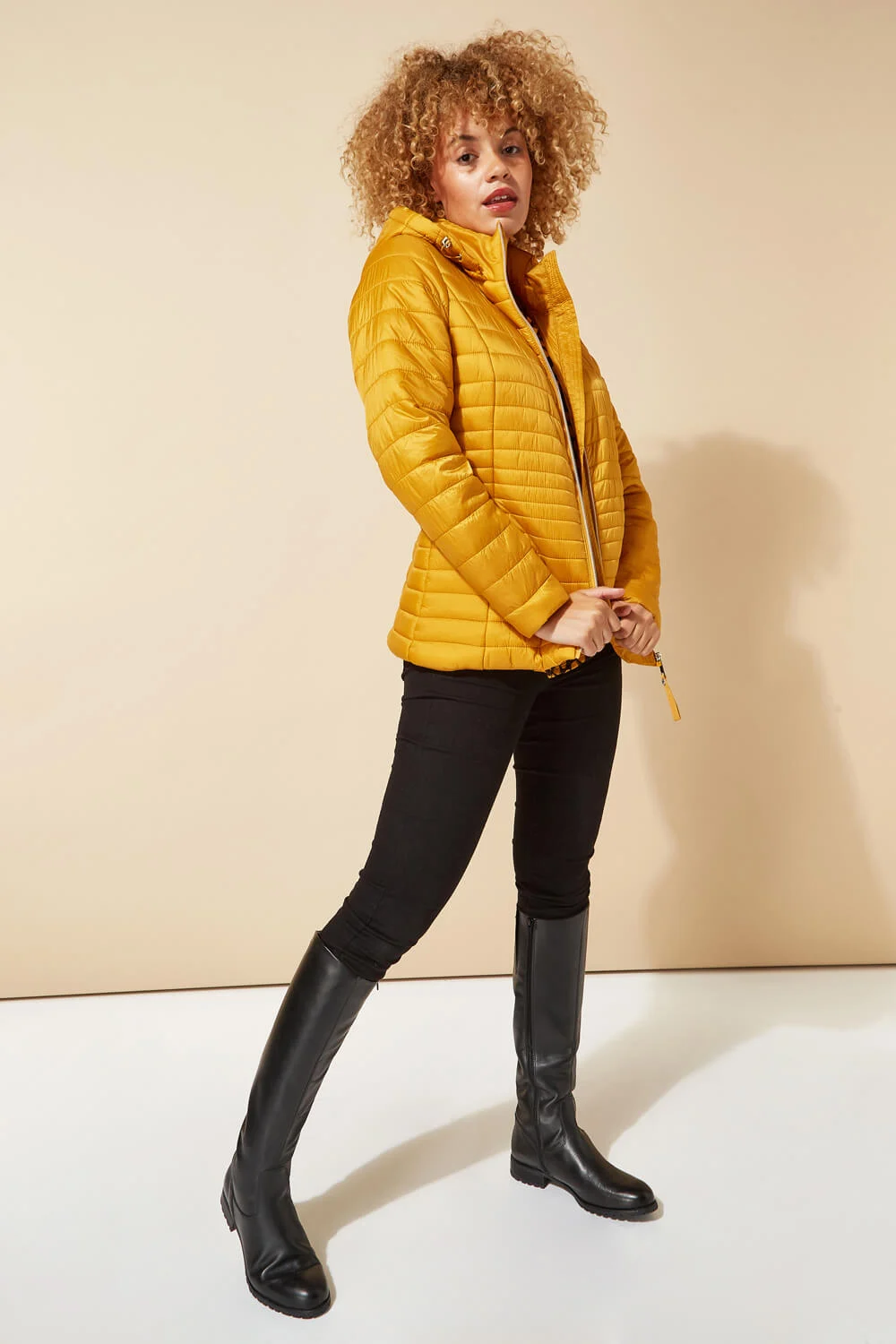 Amber Hooded Zip Through Padded Coat