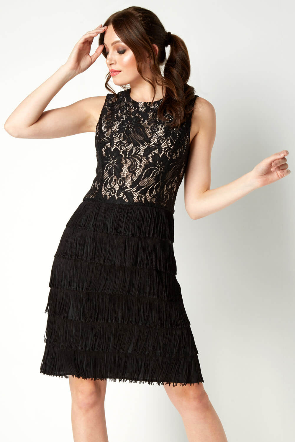 Black Lace Flapper Dress