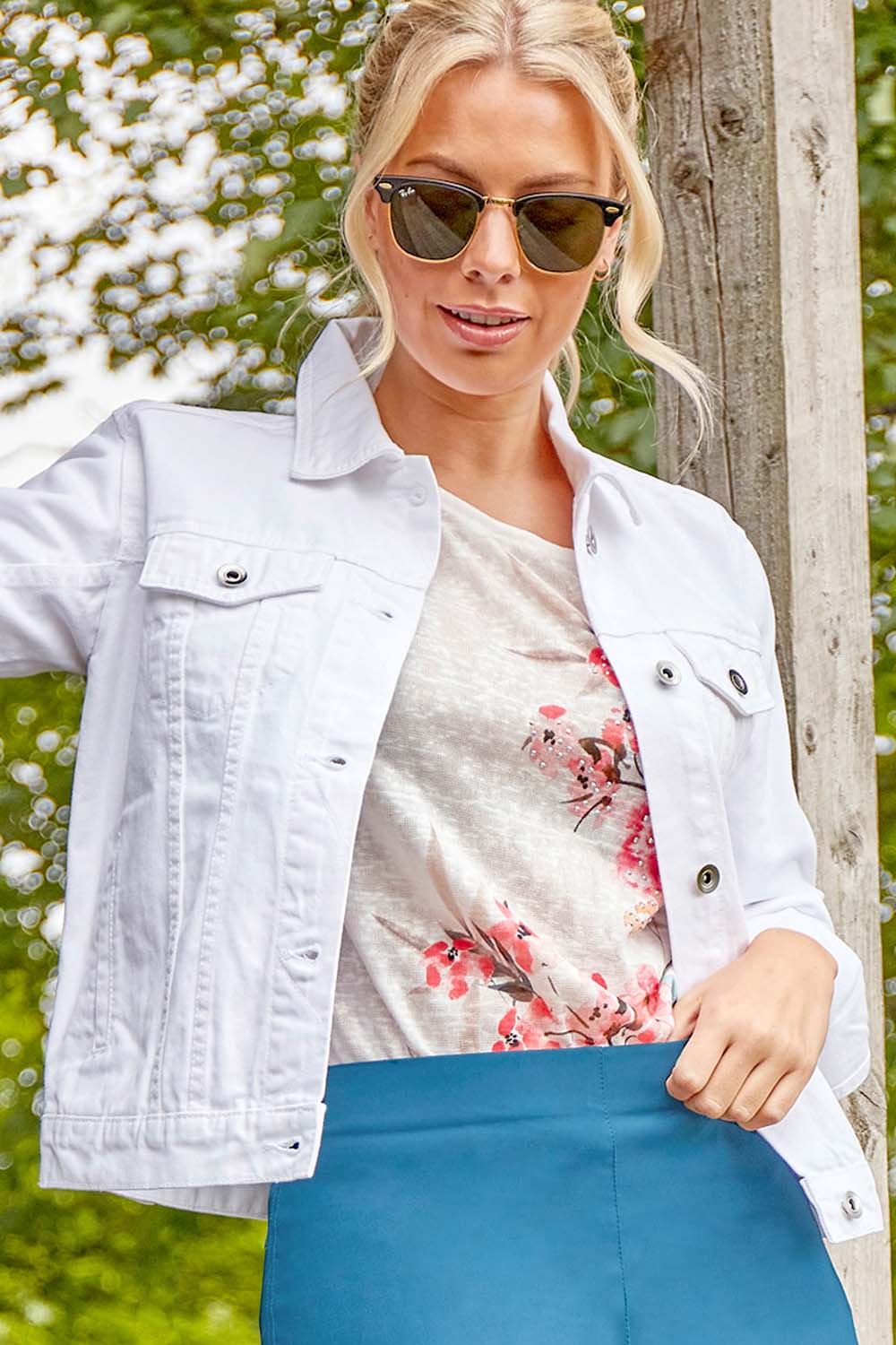 White Classic Cotton Denim Jacket