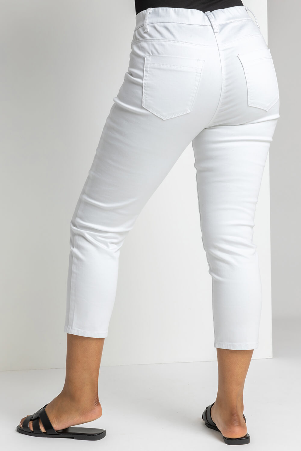 White Petite Stretch Crop Denim Jegging