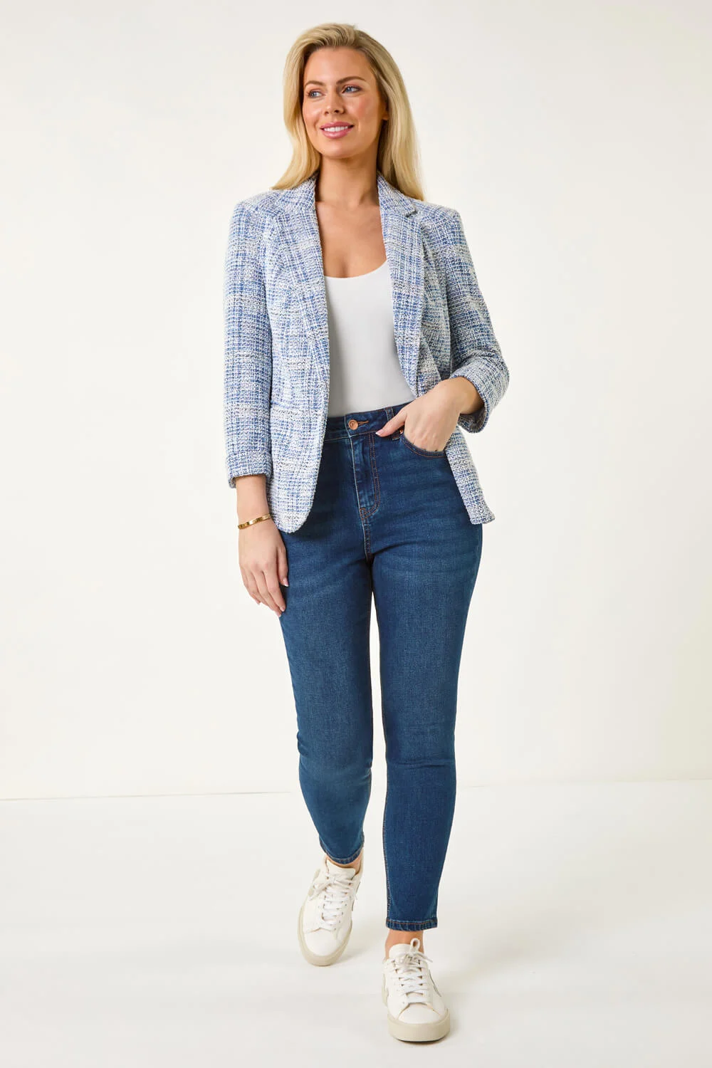 Blue Petite Revere Collar Blazer