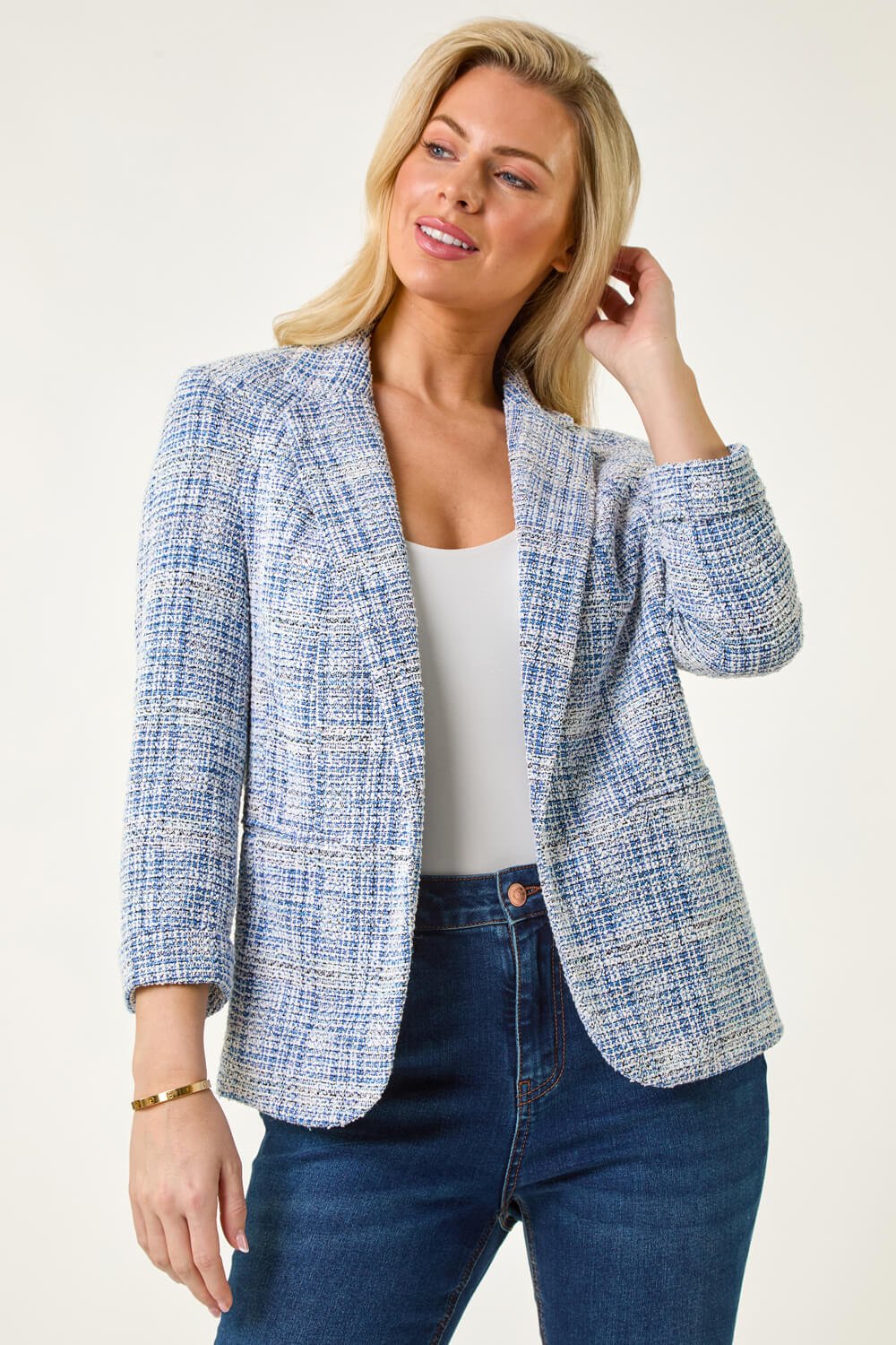 Blue Petite Revere Collar Blazer