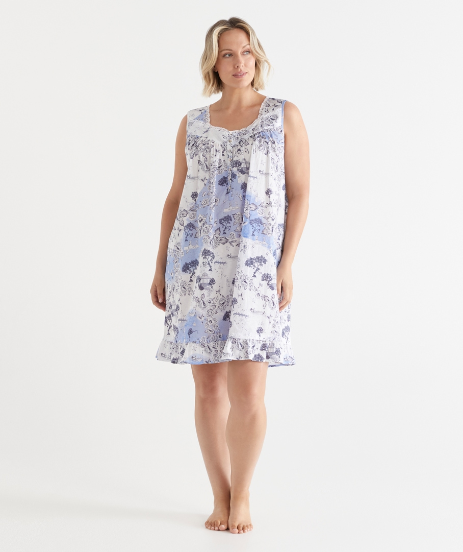 Sleeveless Lakeside Toile Nightie