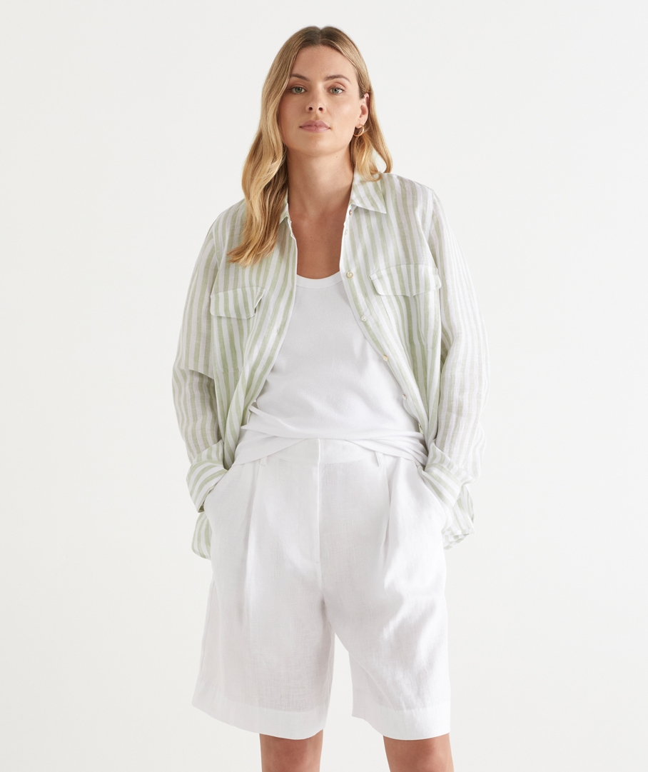 Linen Urban Stripe Shirt